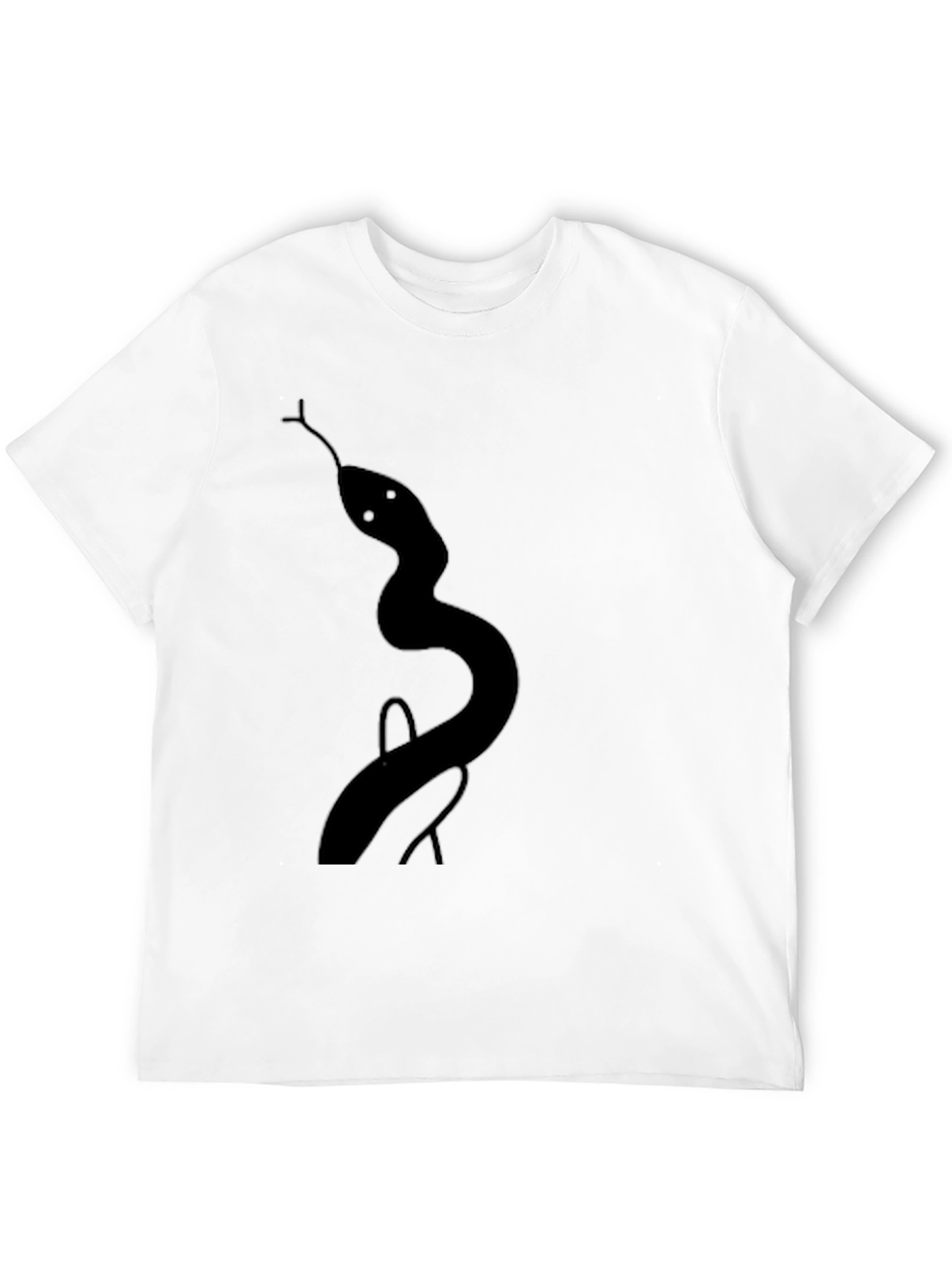 Black Men's Black Snake Graphic Tee - Casual Style view 12