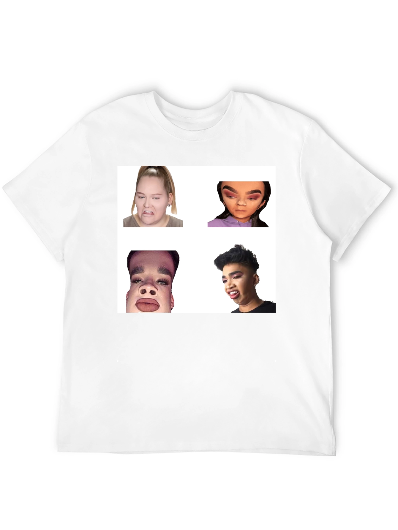 Black Meme Faces Graphic Tee - Funny Unisex T-Shirt view 12