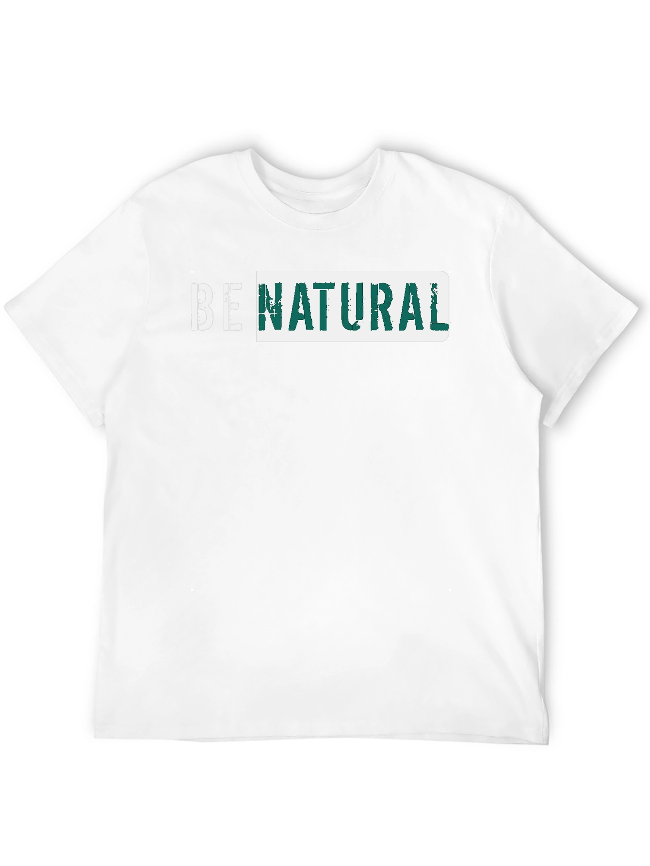 Black Be Natural Graphic Tee - Black Cotton T-Shirt view 12