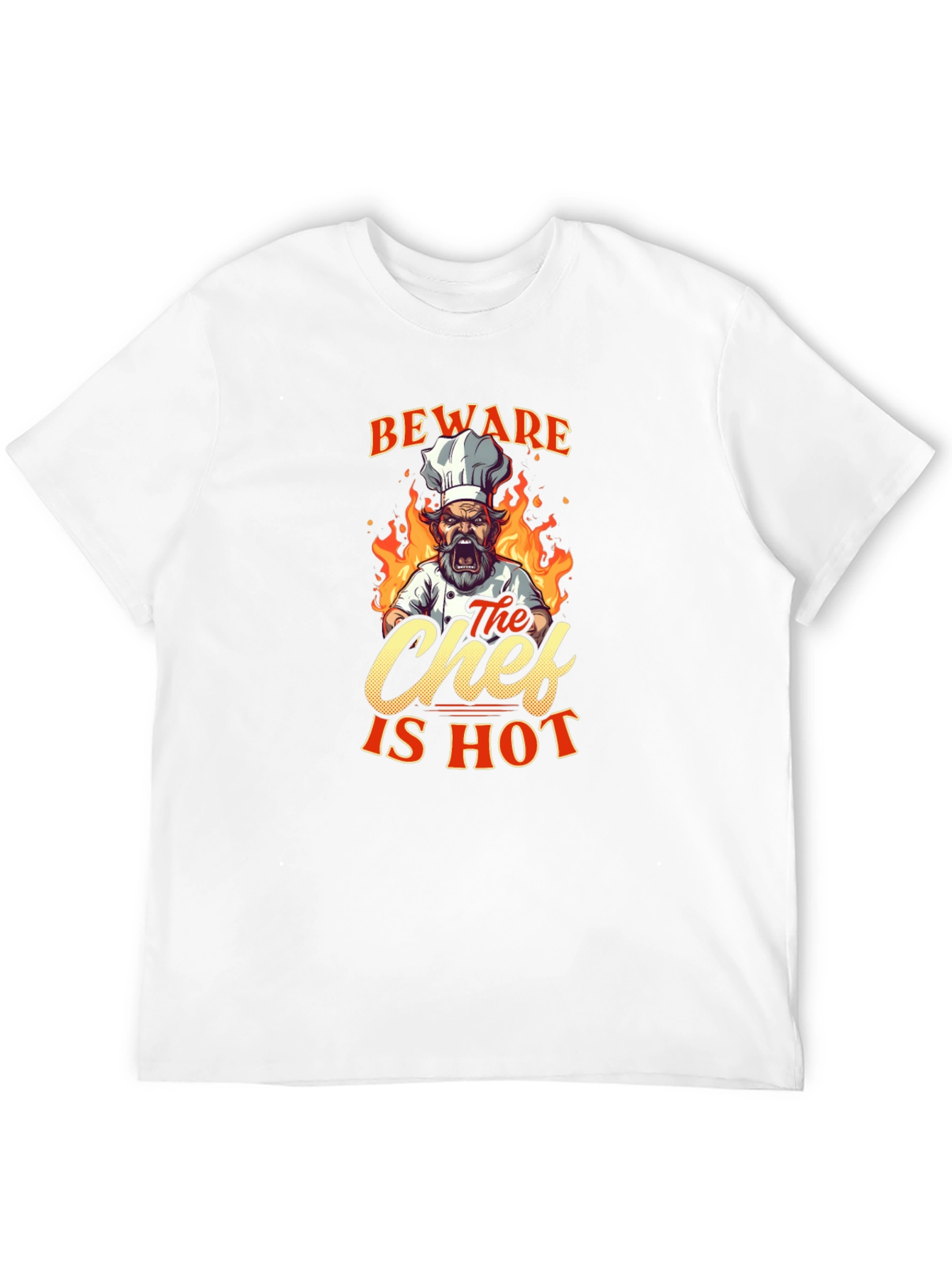 Beware The Chef Is Hot Black T-Shirt - 12