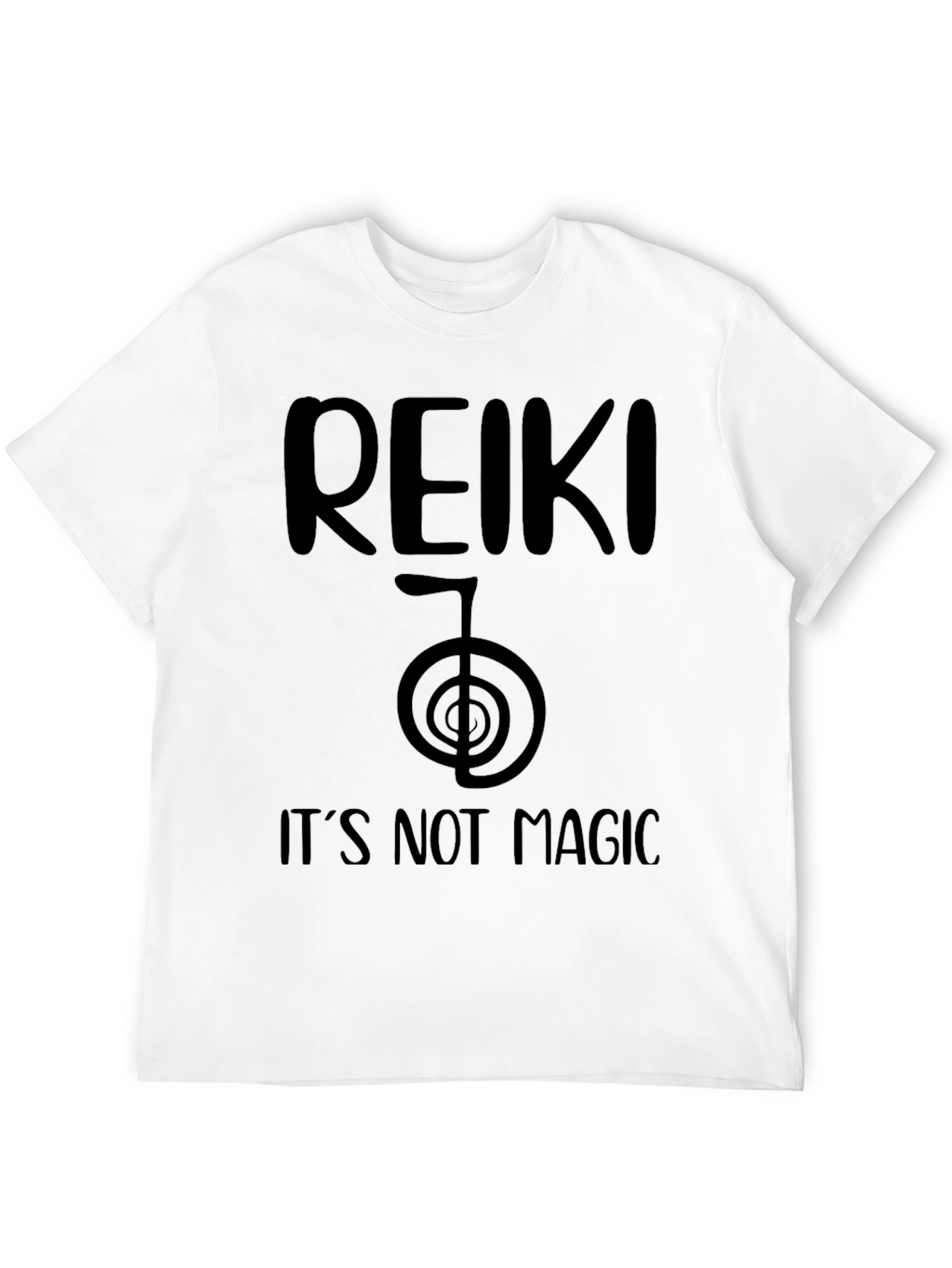 Reiki It's Not Magic Black T-Shirt - 12