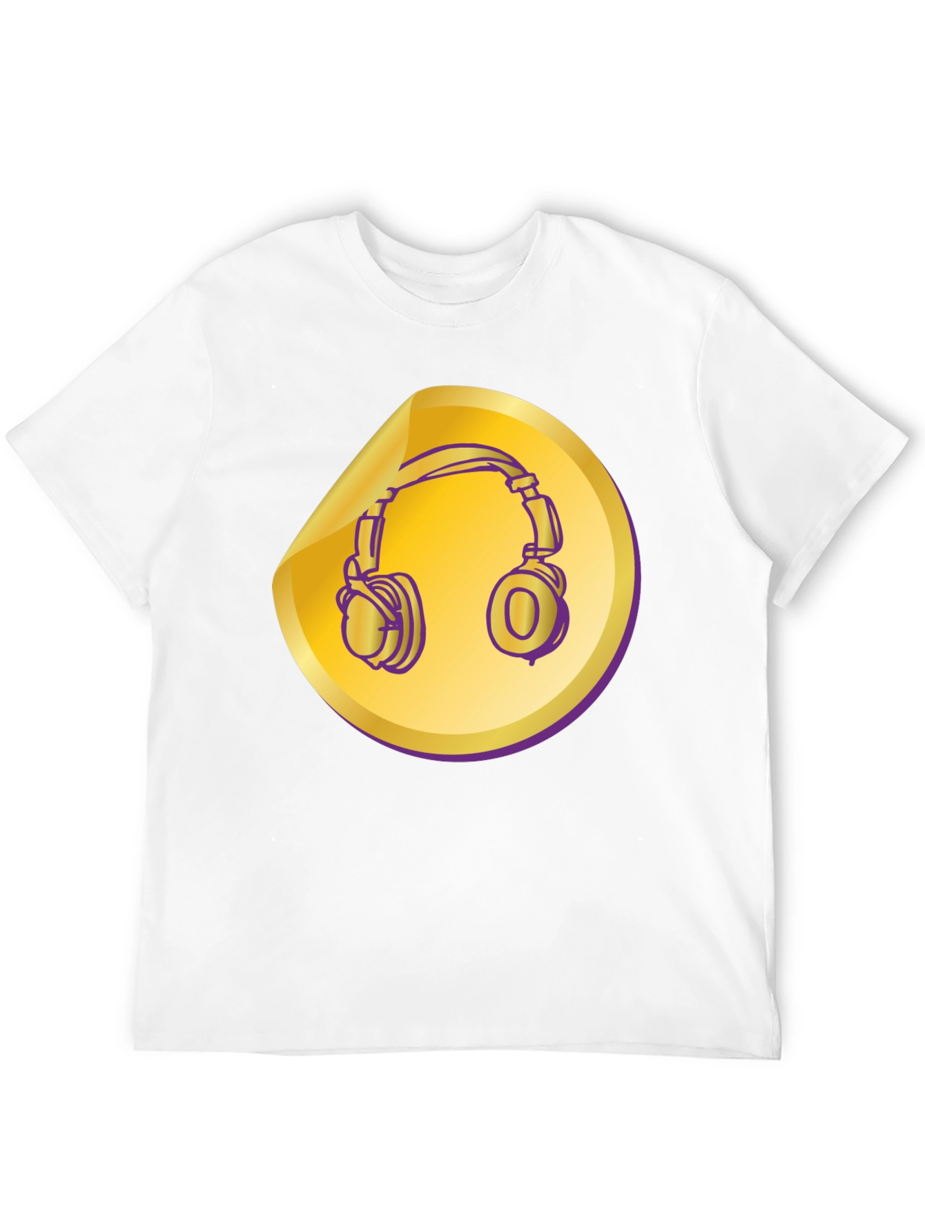 Black Headphones Graphic Tee - Music Lover Shirt view 12