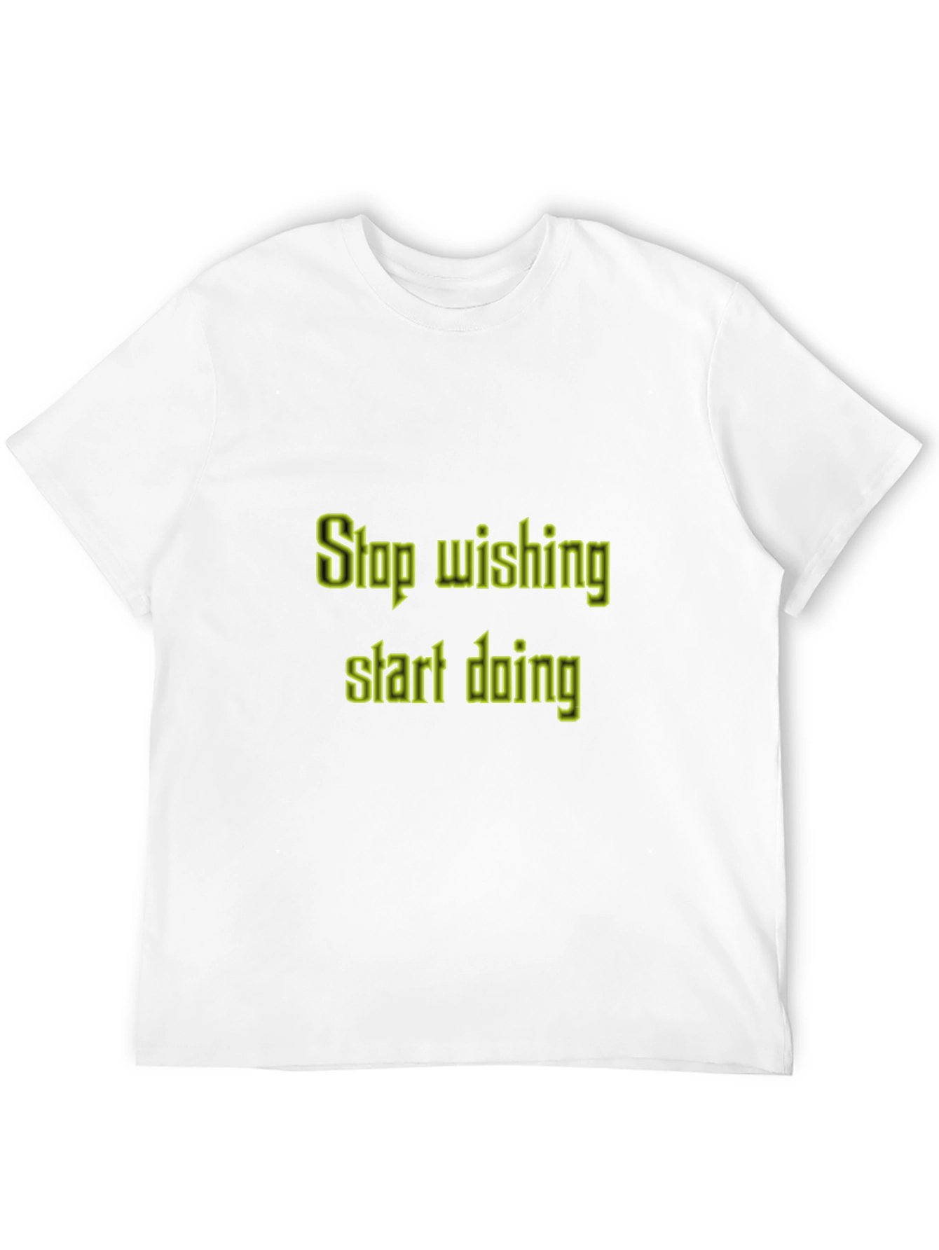 Black Motivational T-Shirt: Stop Wishing, Start Doing view 12