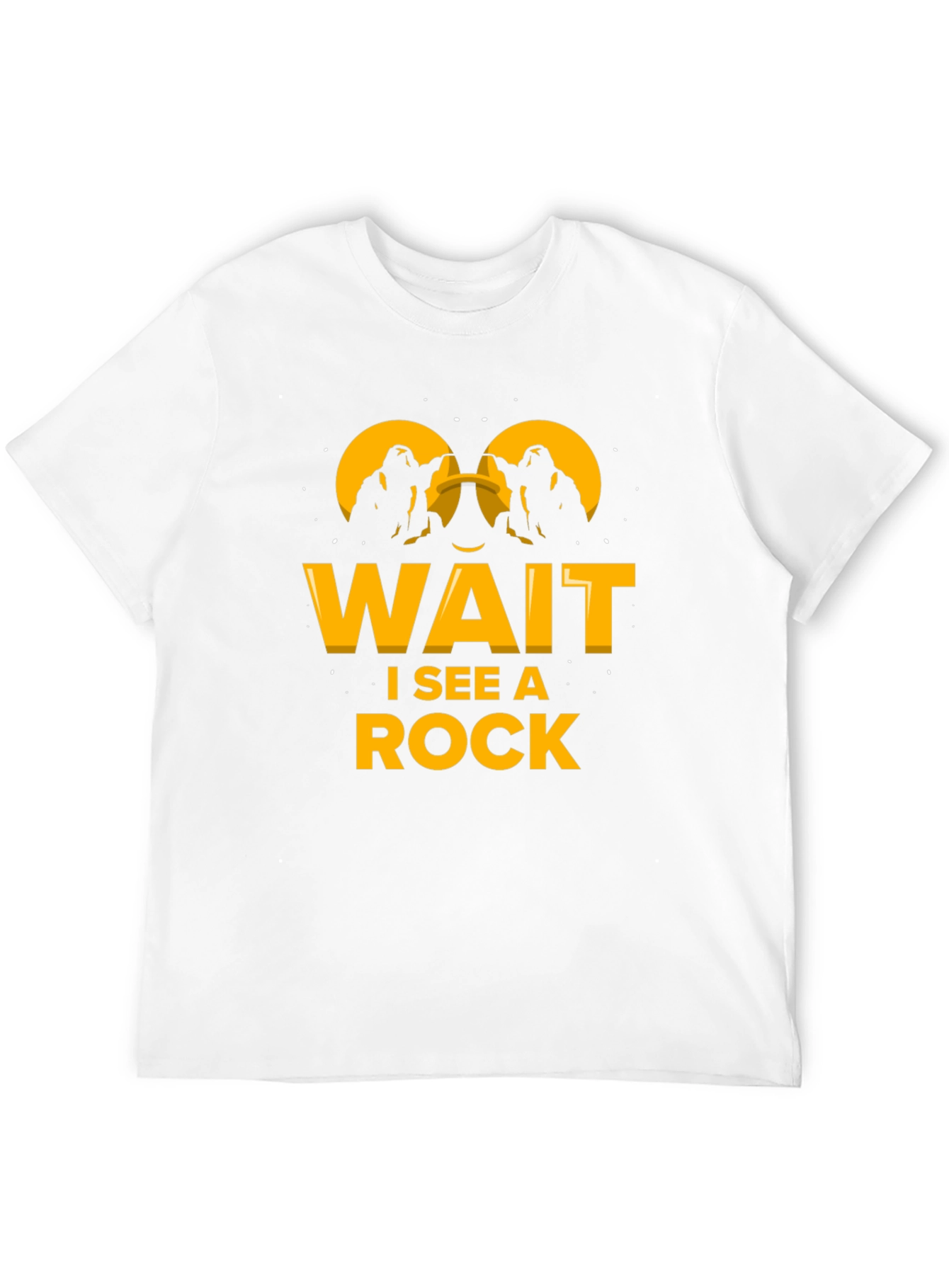 Black Wait I See A Rock Funny Black T-Shirt view 12