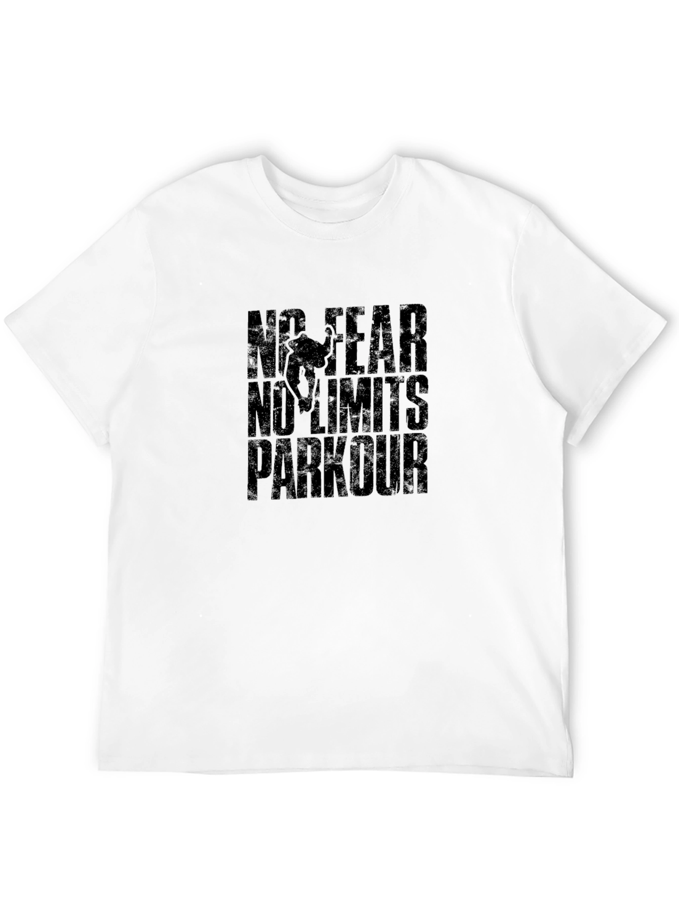 Black No Fear Parkour Black T-Shirt view 12