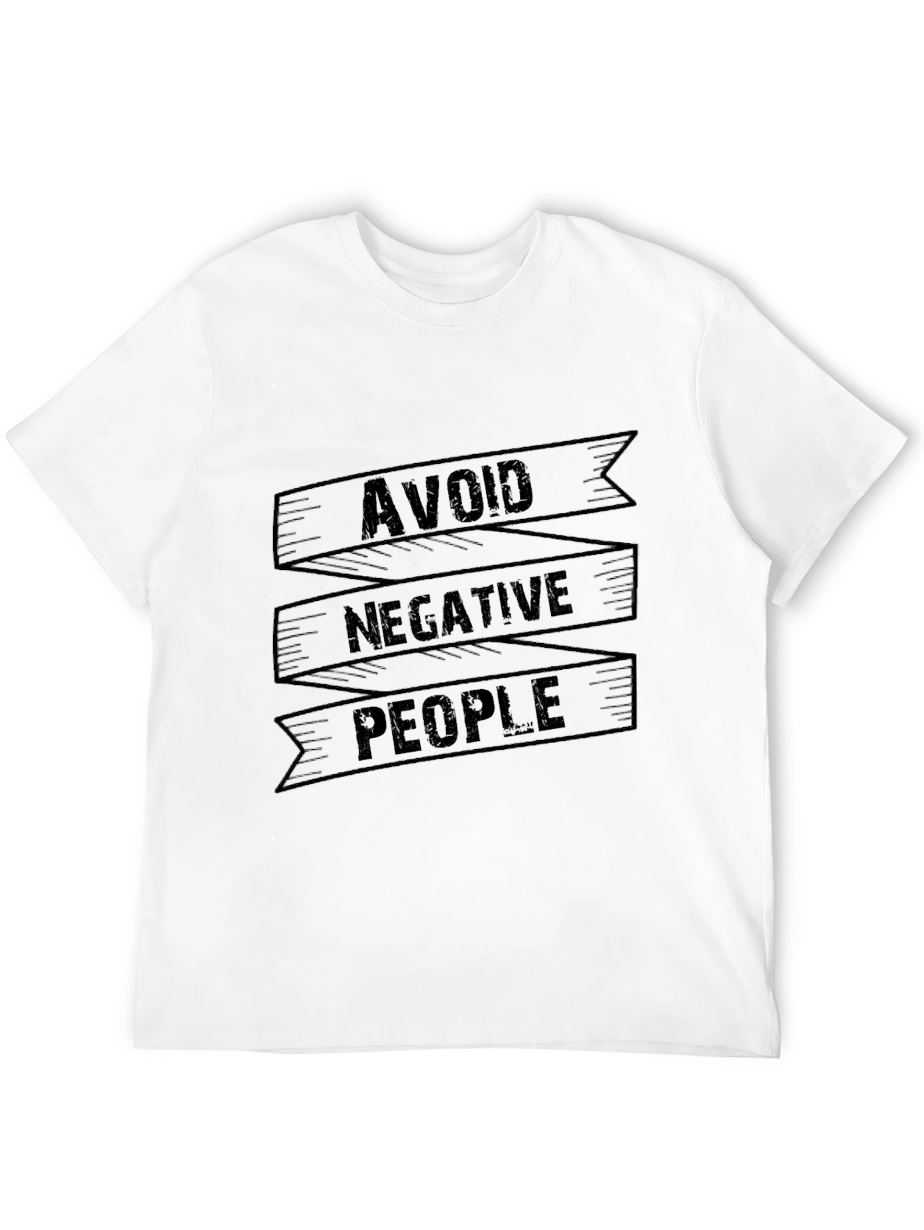 Black Avoid Negative People Graphic Tee view 12