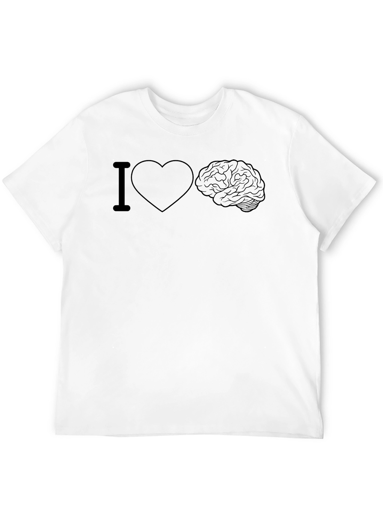 Black I Heart Brains Graphic Tee - Smart & Stylish view 12