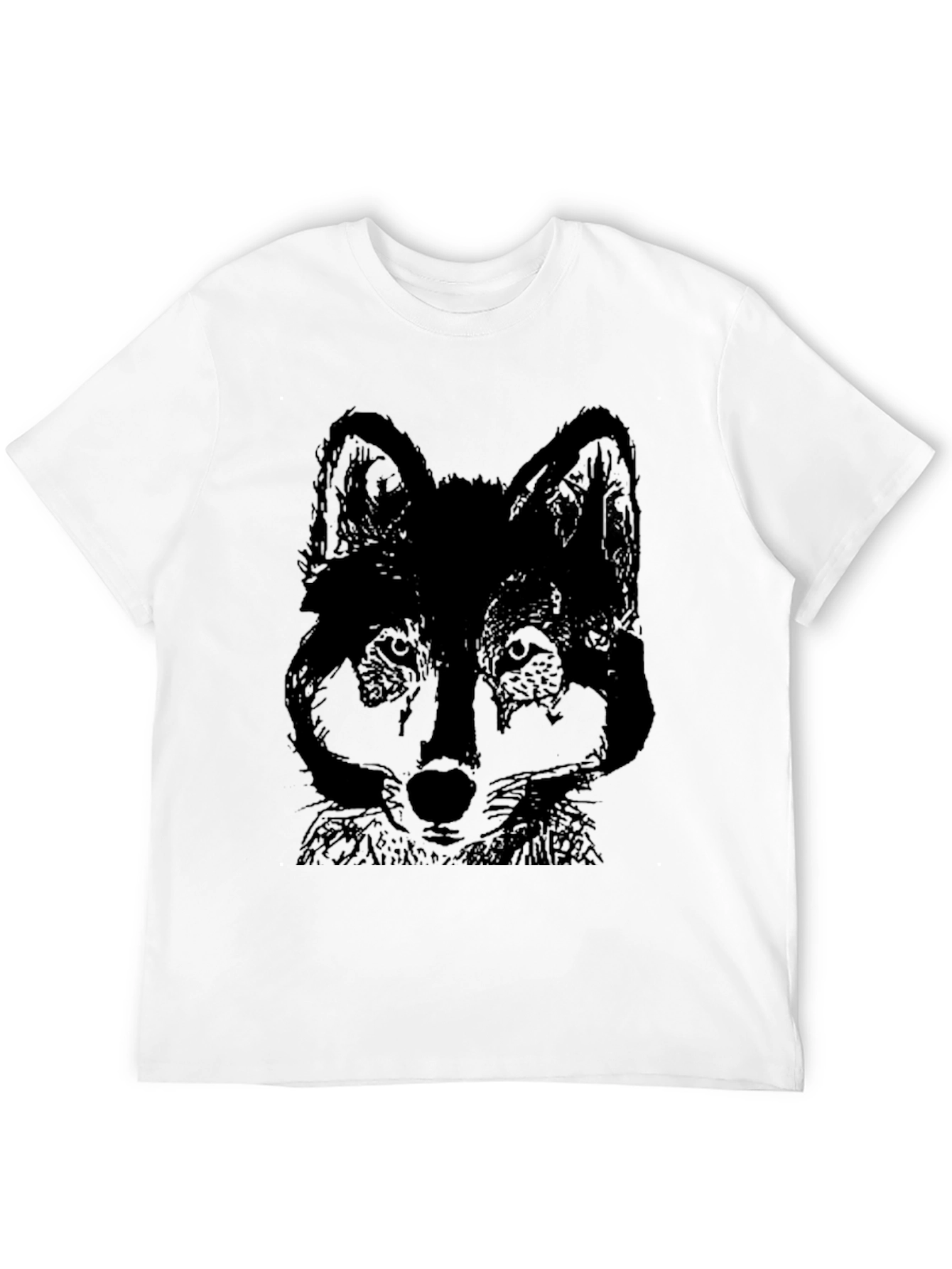 Black Black Wolf Graphic Tee - Men's Casual Short Sleeve Shirt view 12