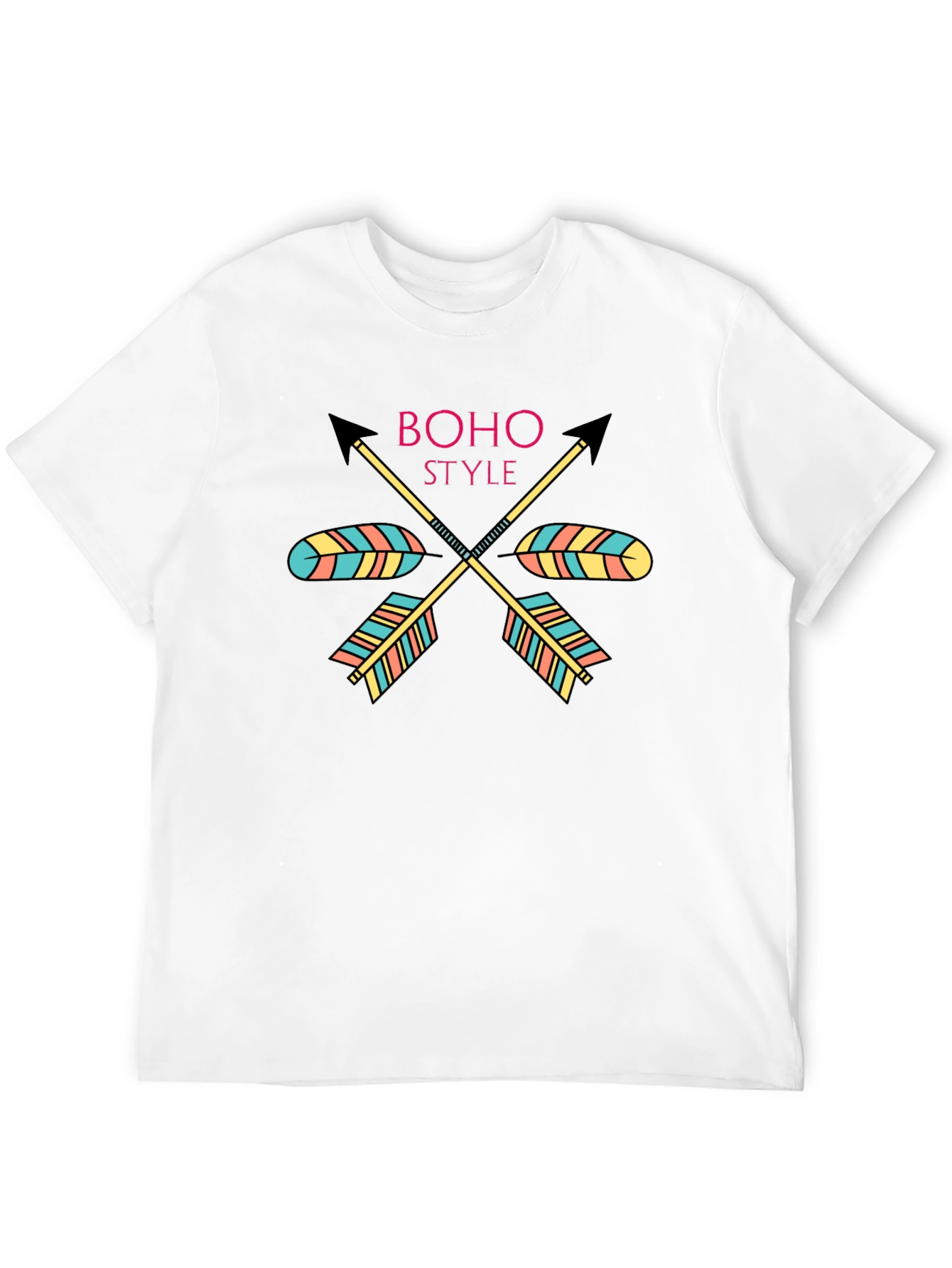 Boho Style Arrow Graphic Tee - Trendy Casual Shirt - 12