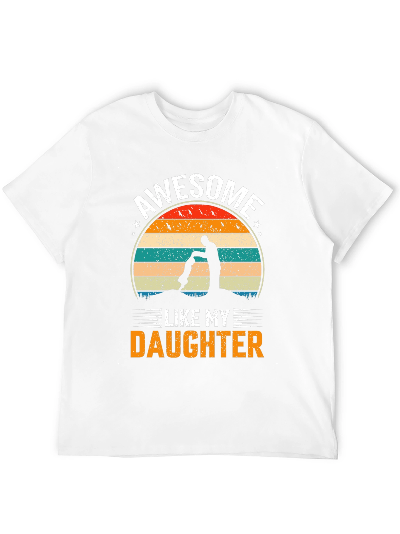 Black Awesome Like My Daughter Graphic T-Shirt view 12