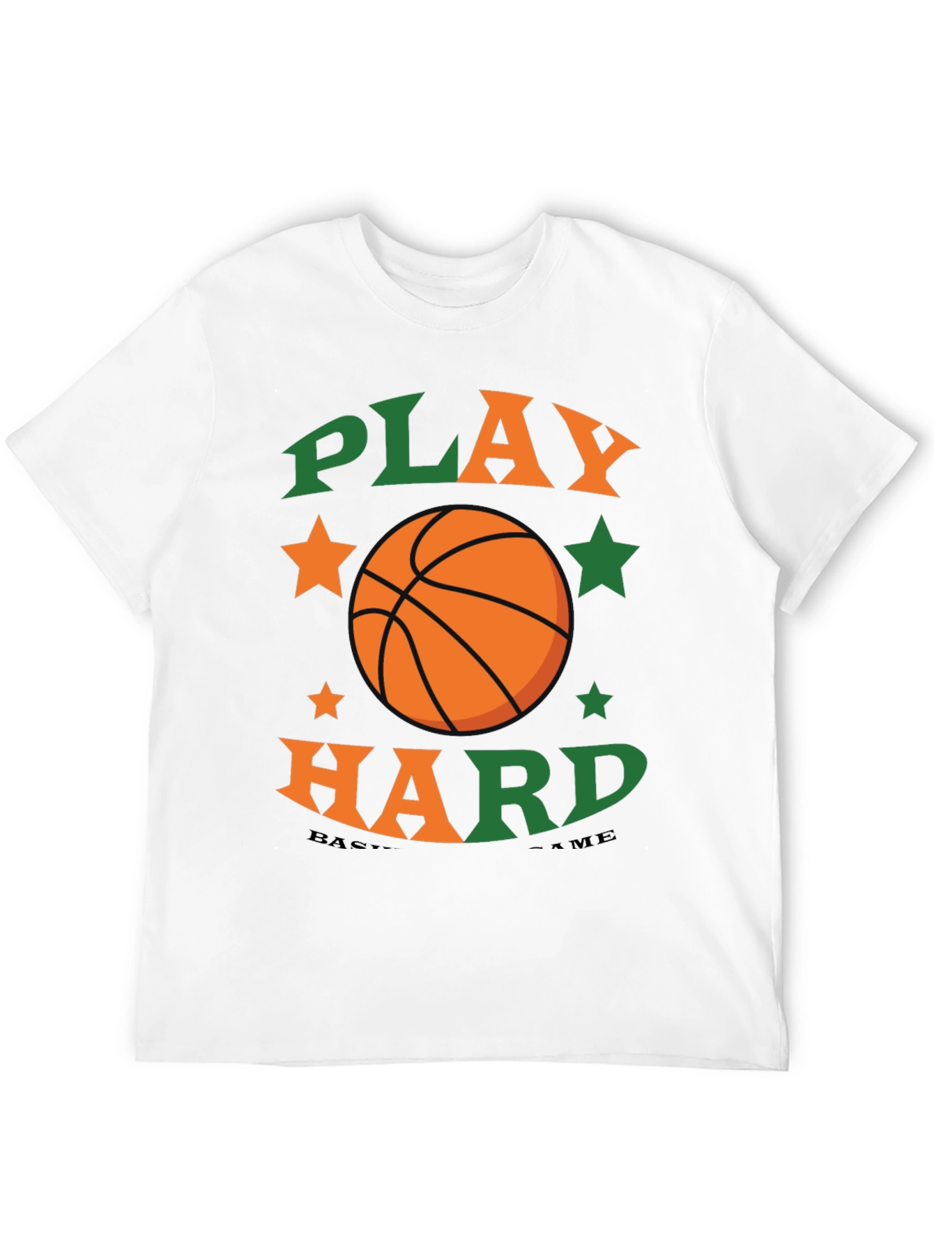 Black Play Hard Basketball Graphic Tee view 12