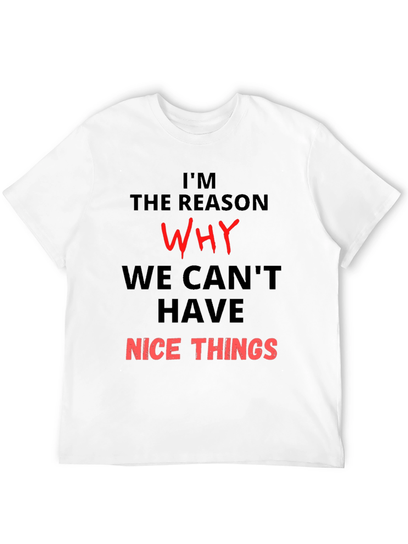 Black Funny T-Shirt - I'm the Reason Why We Can't Have Nice Things view 12