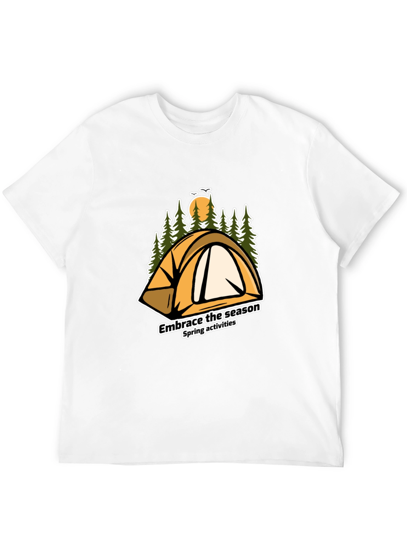 Black Embrace the Season Camping T-Shirt view 12