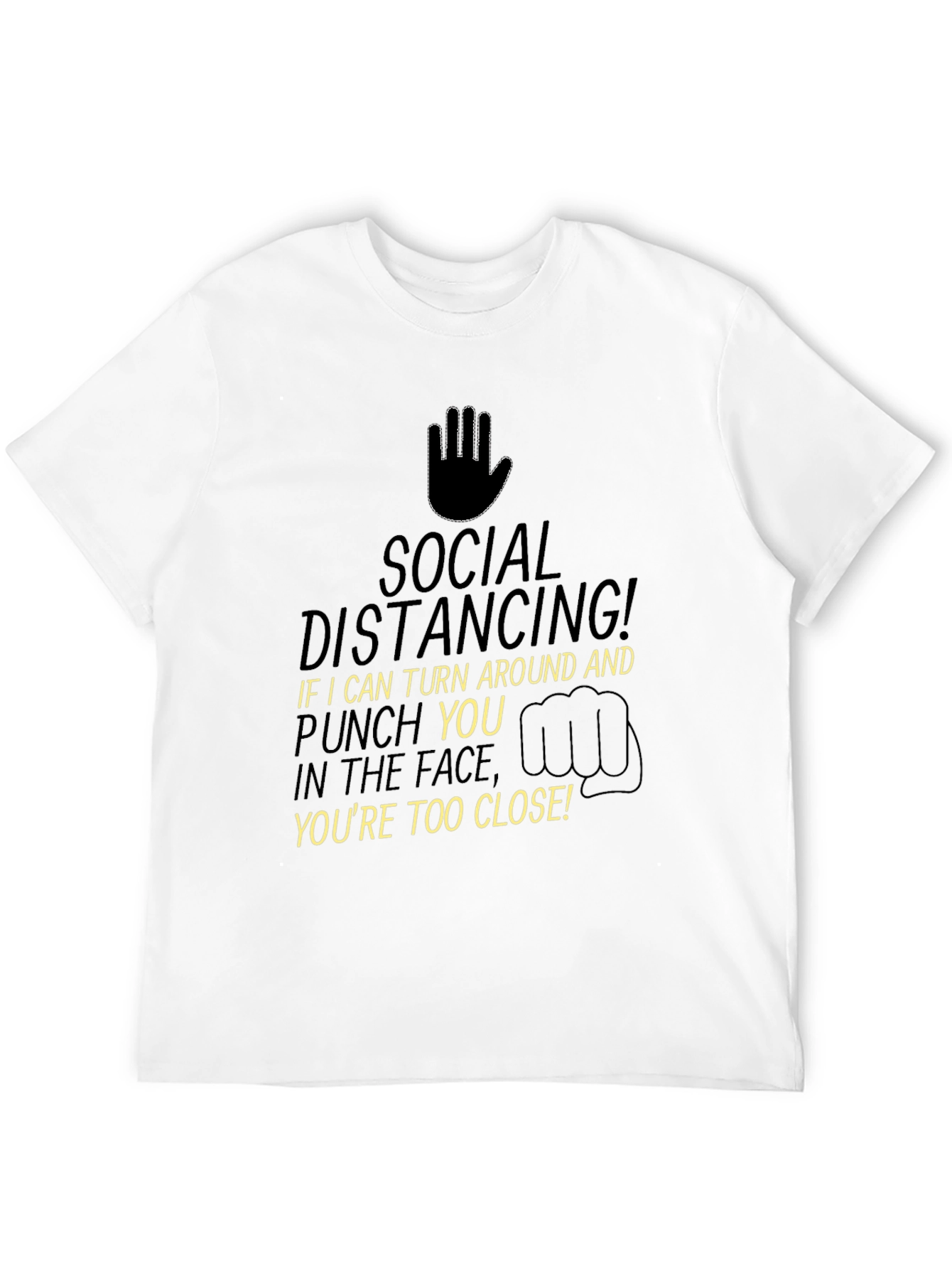 Black Social Distancing T-Shirt - Funny Pandemic Tee view 12