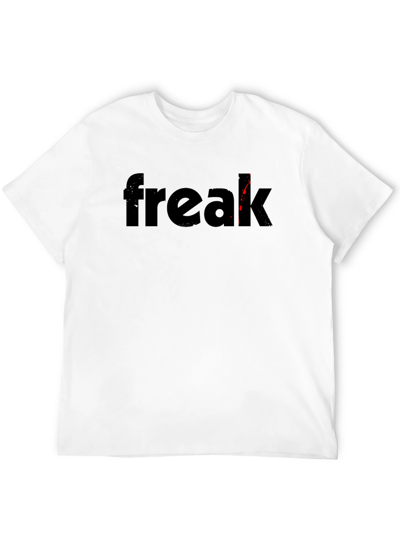 Black Freak Graphic Tee - Black Cotton Blend Shirt view 12