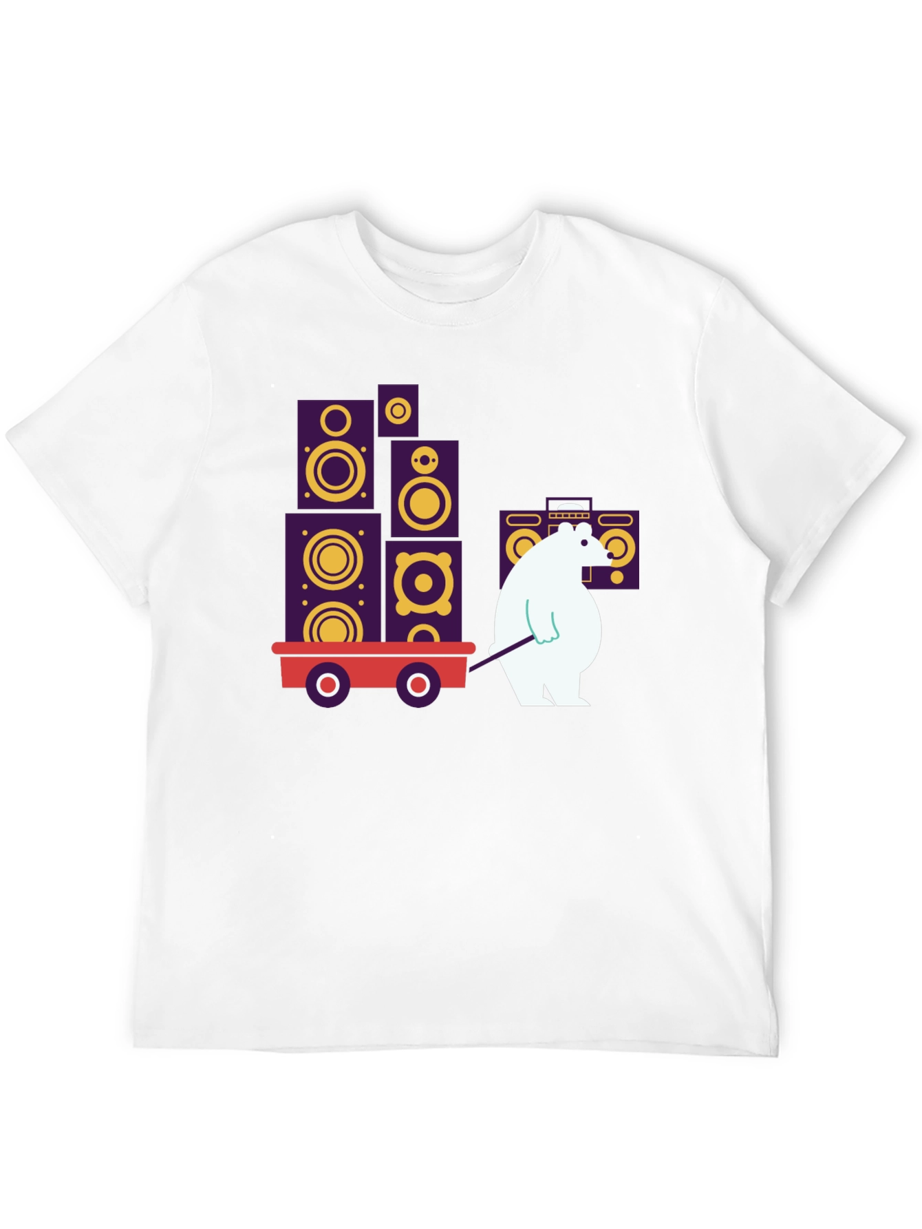 Black Cool Graphic Tee - Bear Hauling Speakers view 12