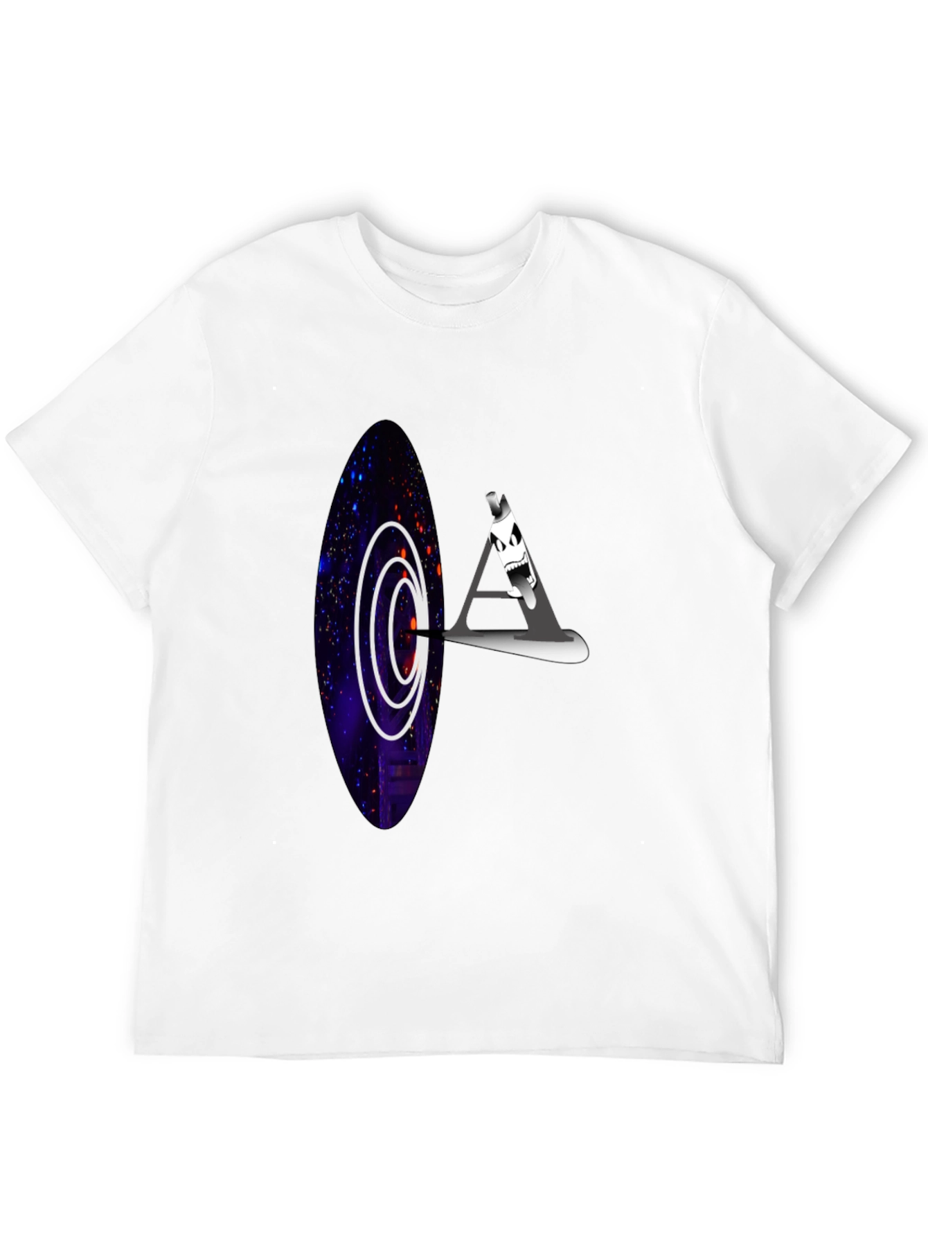Black Cosmic Portal T-Shirt - Unique Graphic Tee view 12