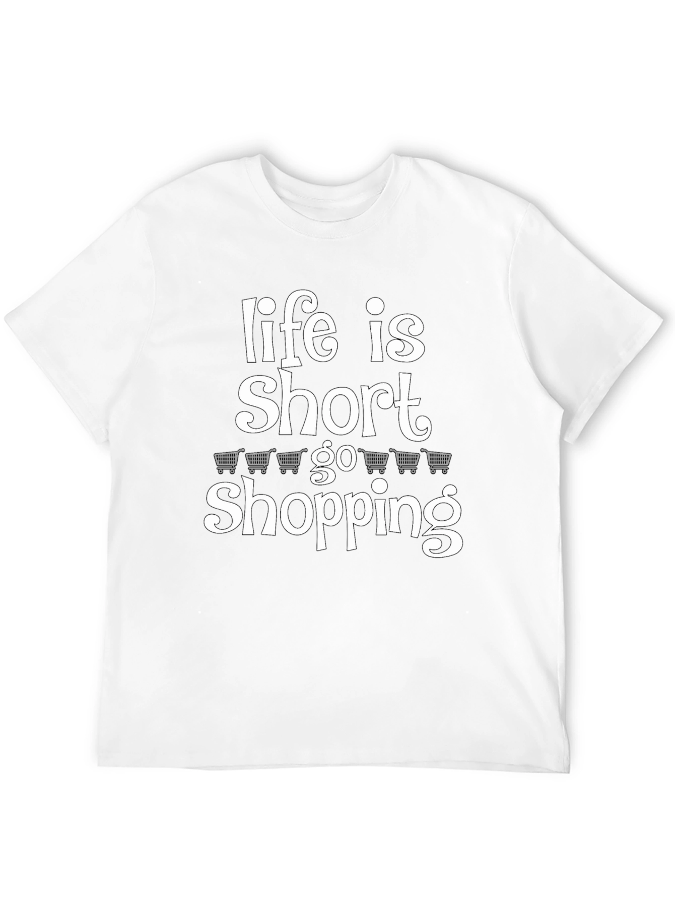 Black Life is Short, Go Shopping Graphic Tee view 12
