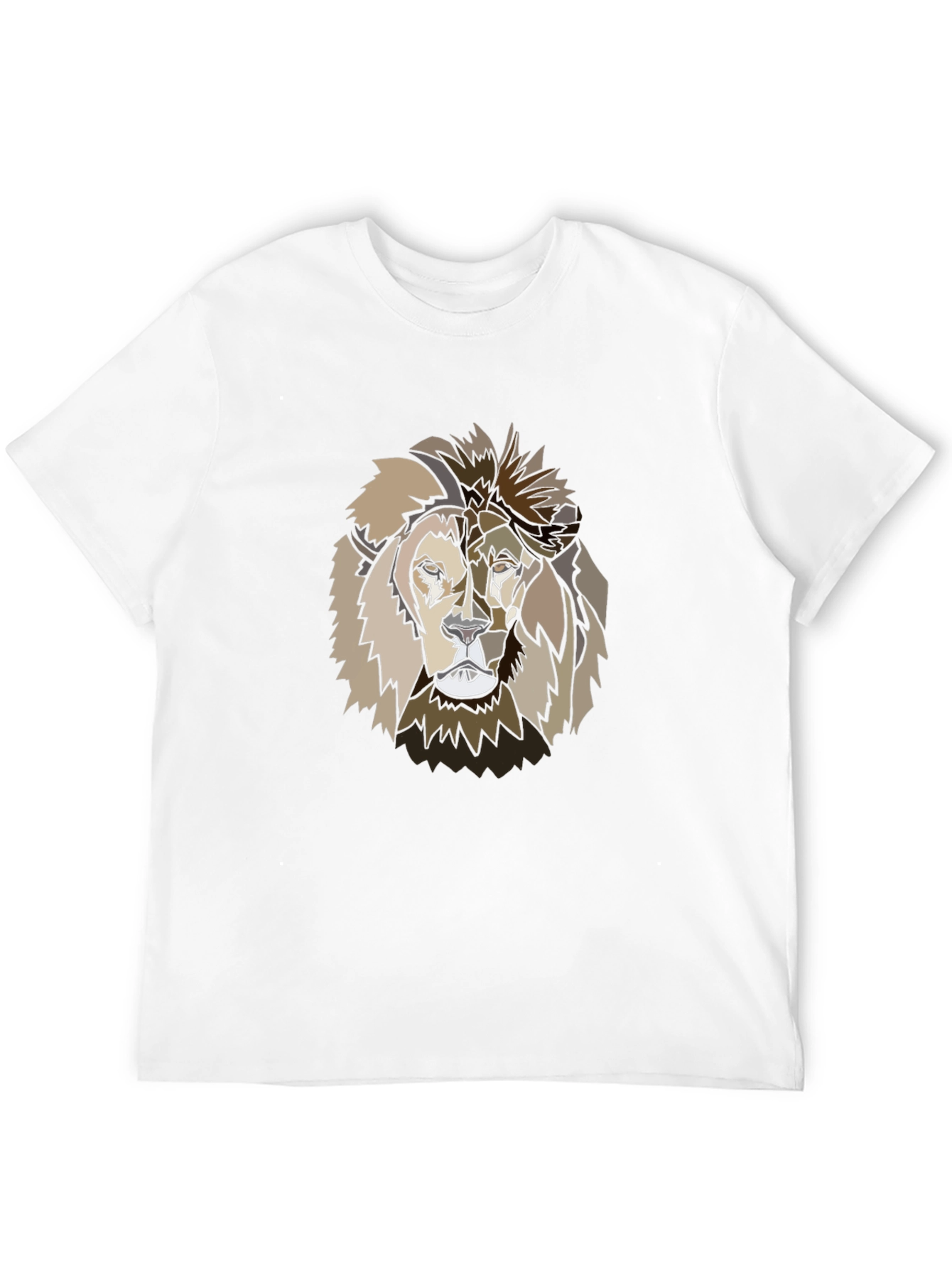 Black Abstract Lion Graphic Tee - Stylish Menswear view 12
