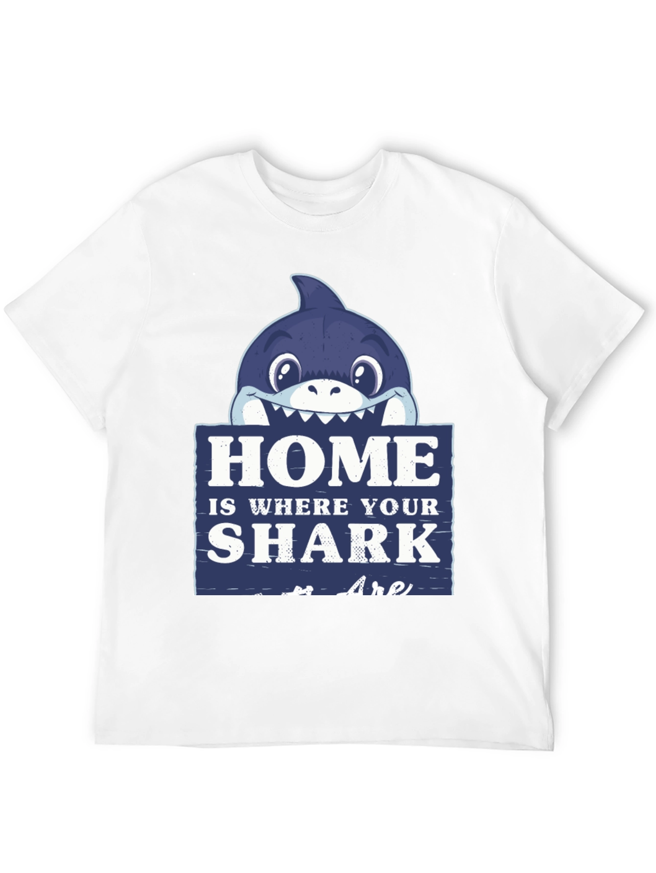Black Home is Where Your Sharks Are T-Shirt view 12