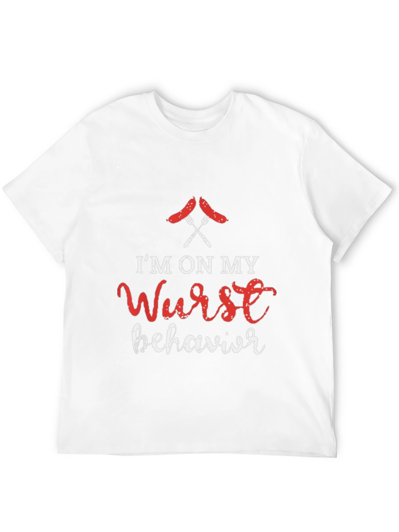 Black Wurst Behavior Graphic Tee - Funny Sausage Pun T-Shirt view 12