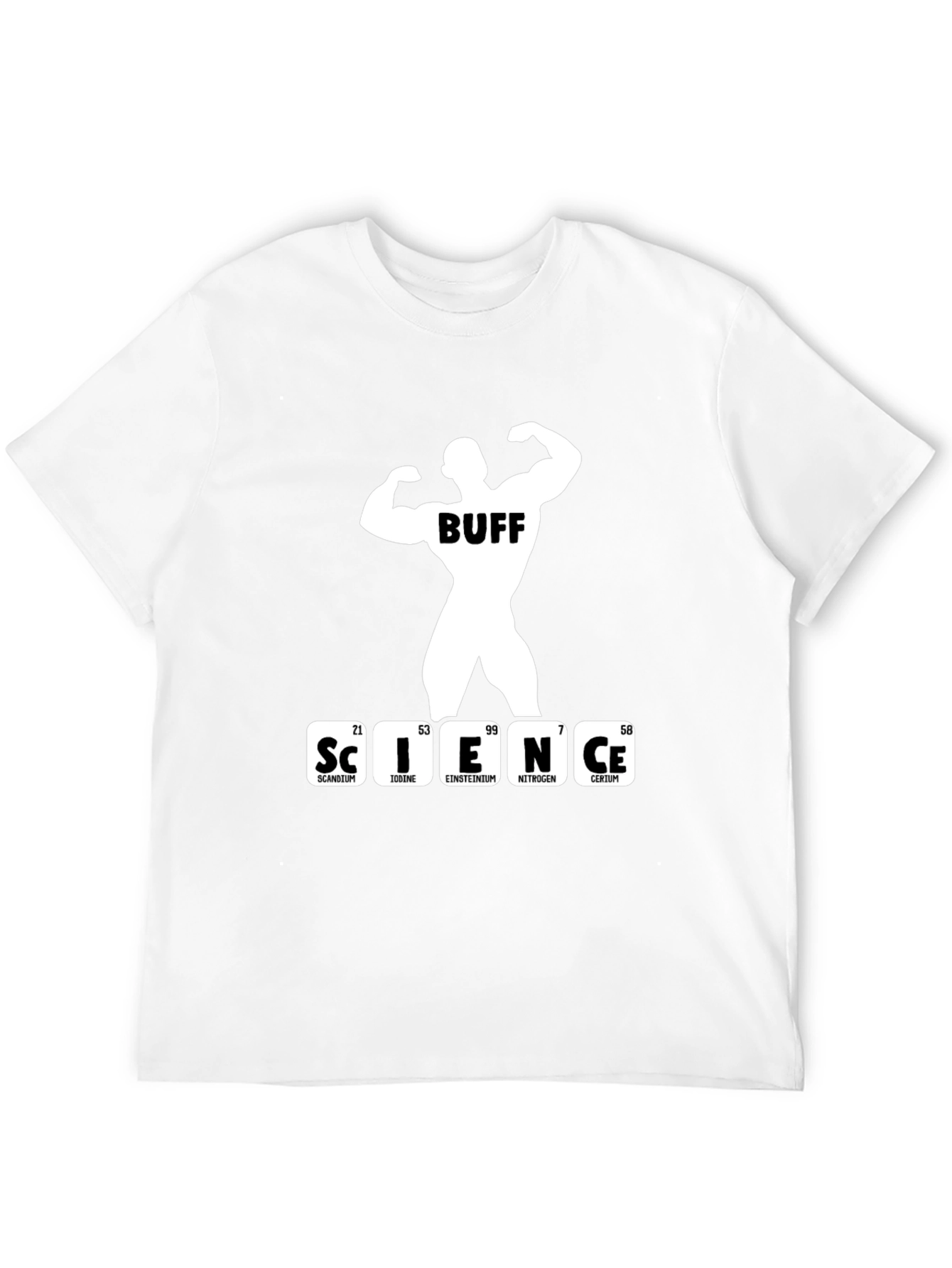 Black Science Buff T-Shirt - Black, Funny Gym Shirt view 12