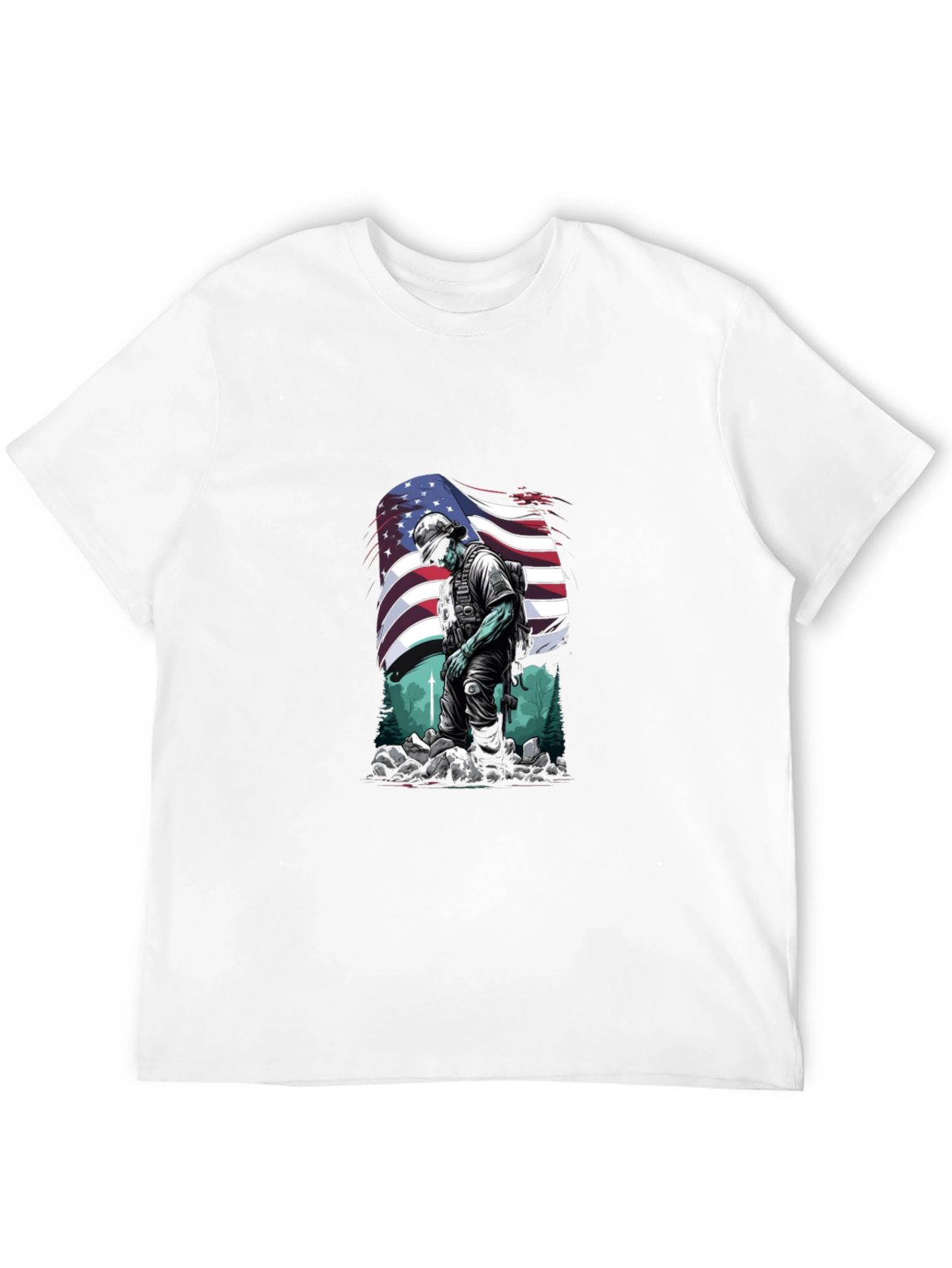 American Soldier Graphic T-Shirt - Patriotic Design - 12
