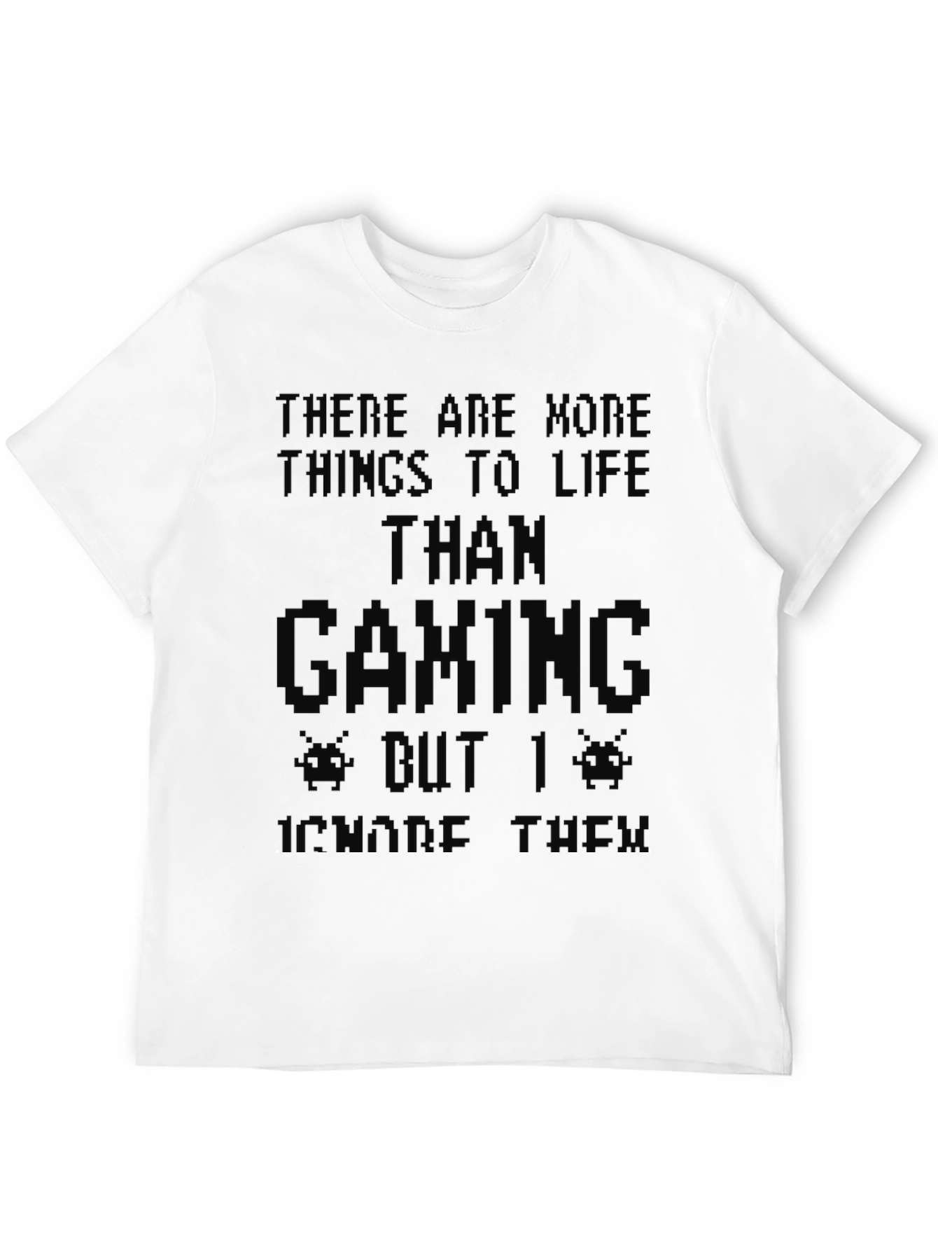 Black Gamer Black T-Shirt - Life vs Gaming Graphic Tee view 12