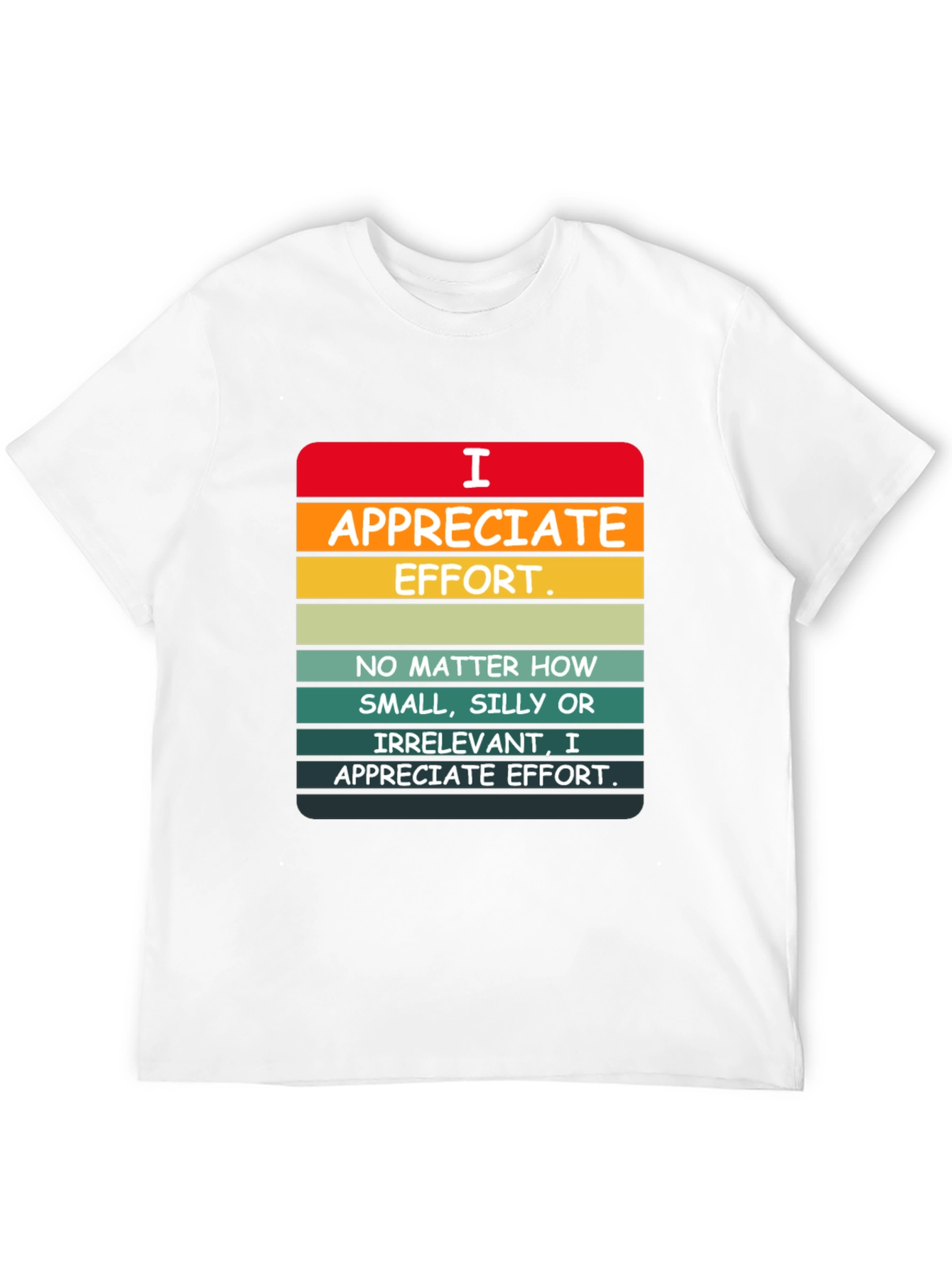 Black I Appreciate Effort Graphic Tee view 12