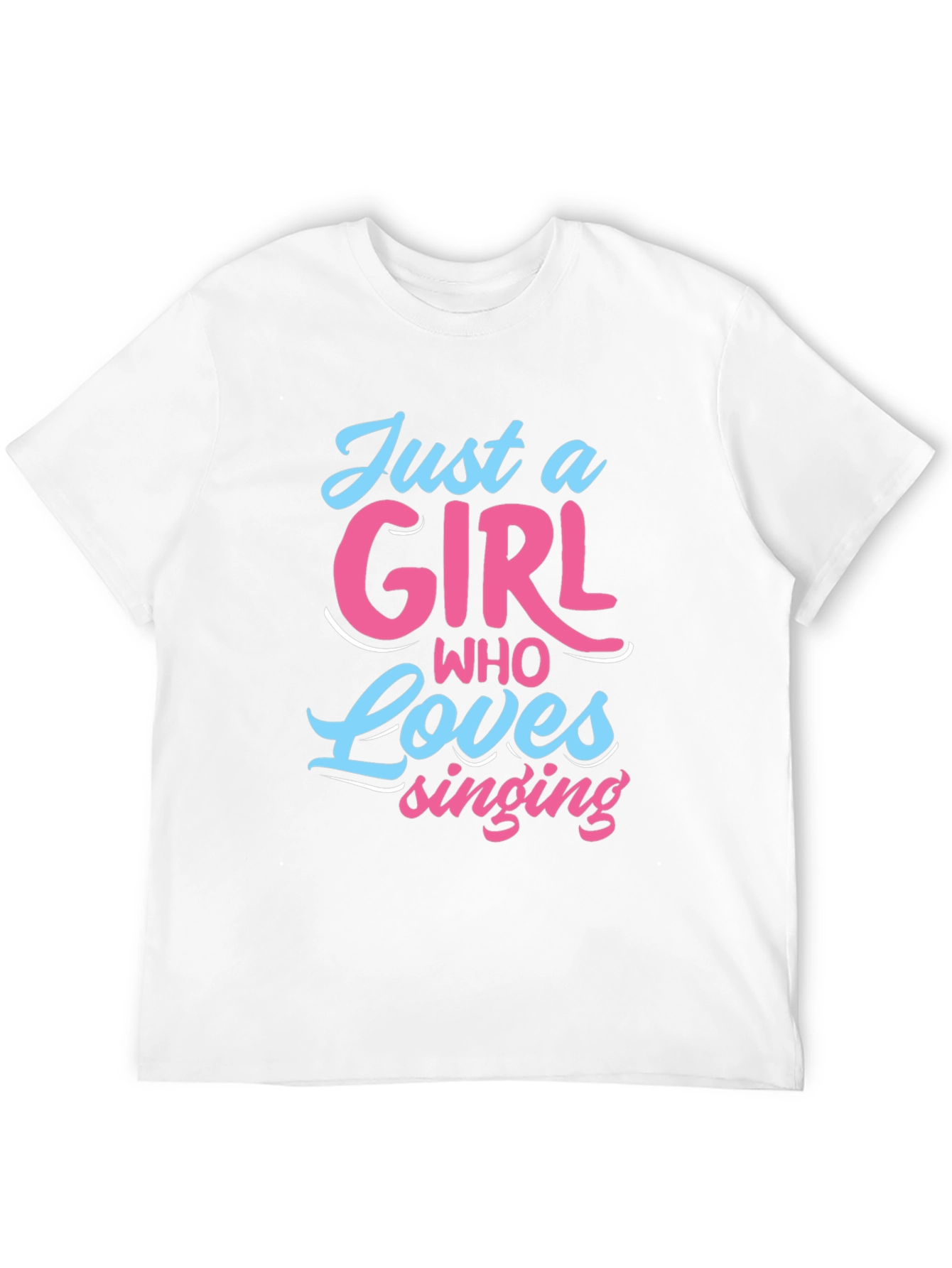 Black Just A Girl Who Loves Singing Black T-Shirt view 12
