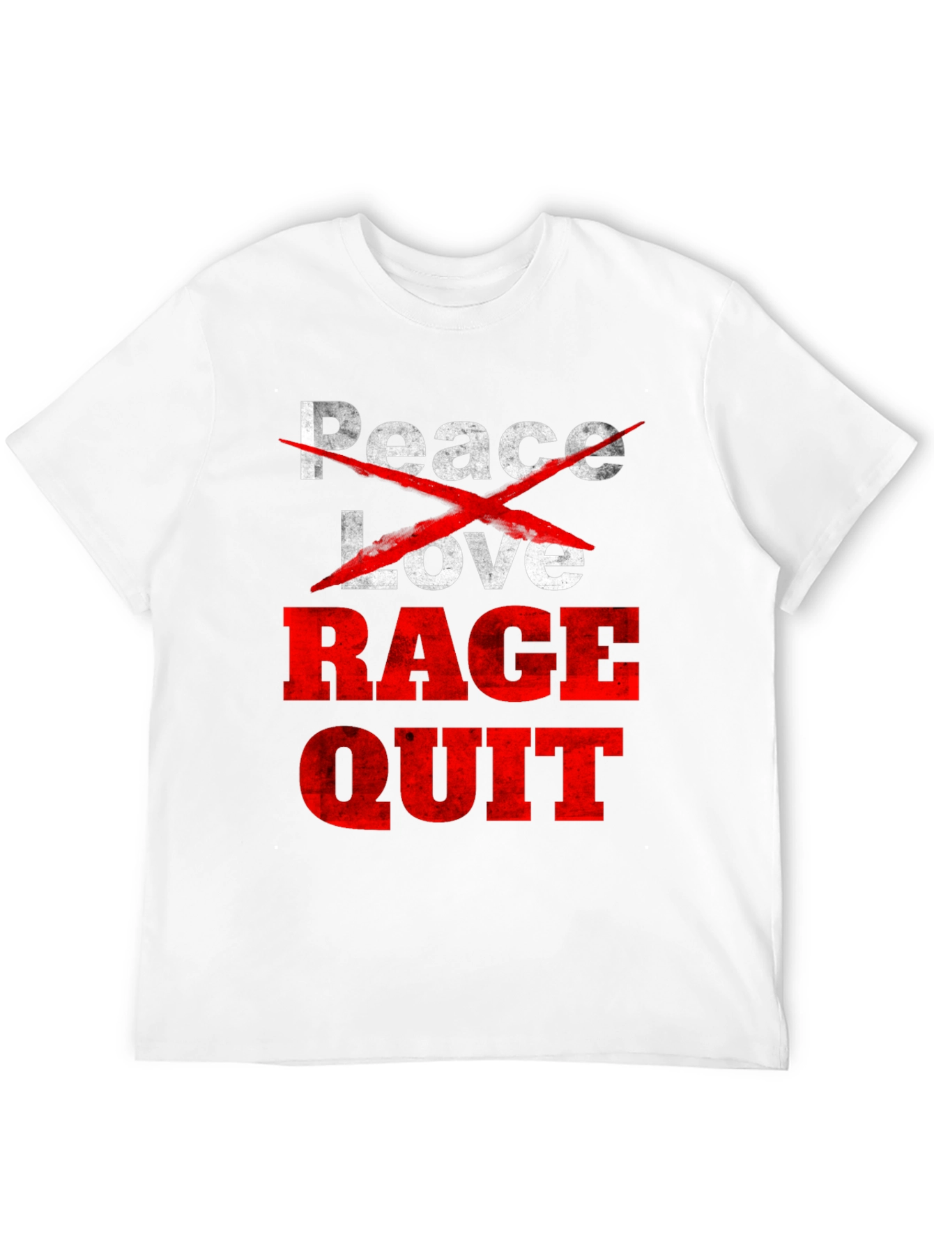 Black Peace Love Rage Quit Graphic Tee view 12