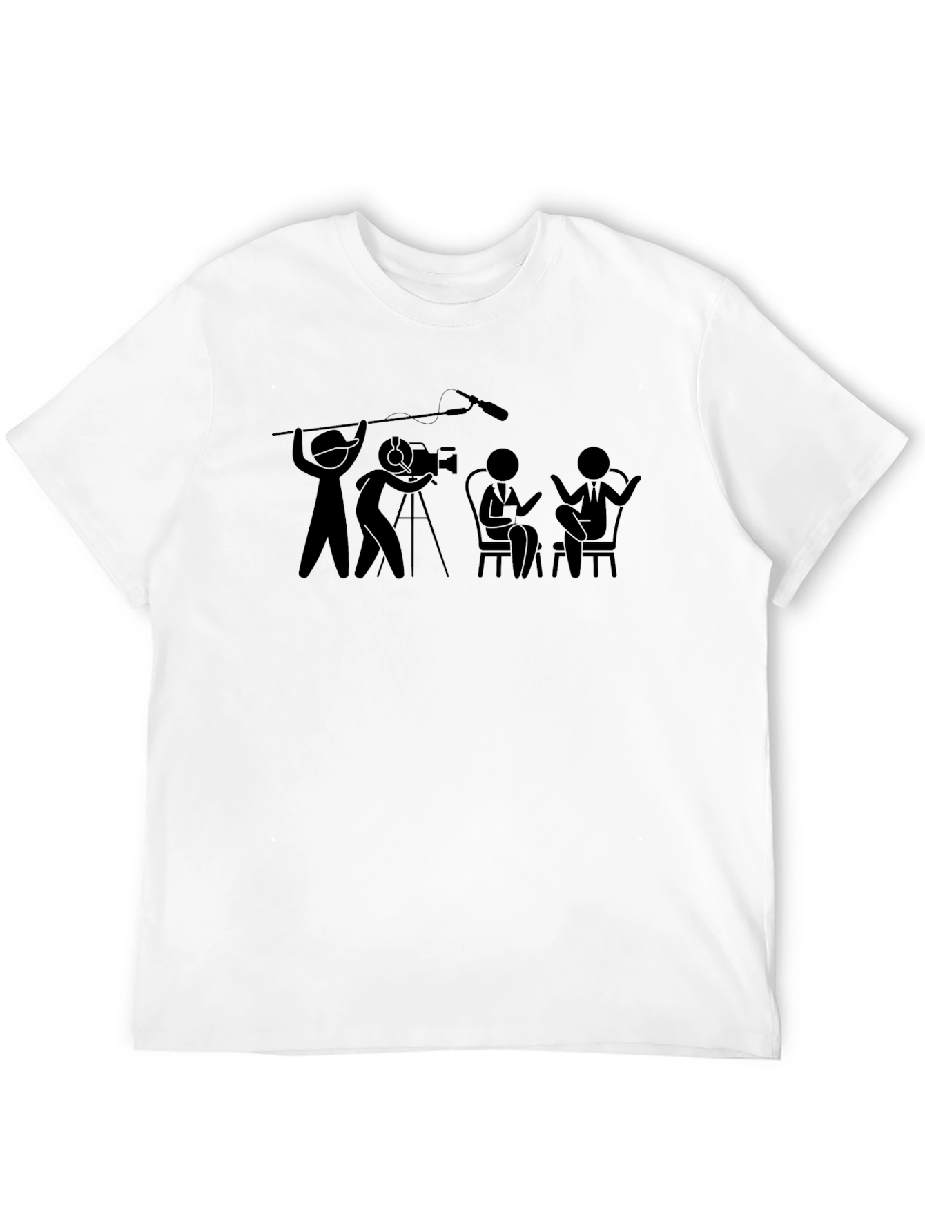 Black Black Crew Neck Filmmaking T-Shirt view 12