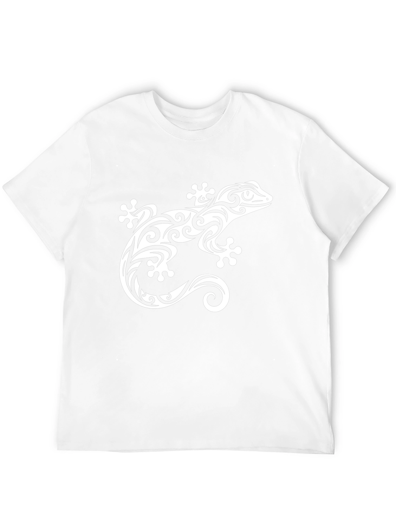 Black Tribal Gecko Graphic Tee - Stylish Black T-Shirt view 12