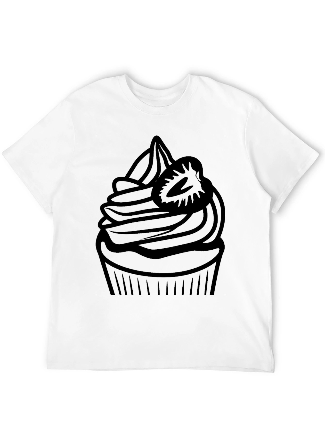 Black Cupcake Graphic Black T-Shirt view 12