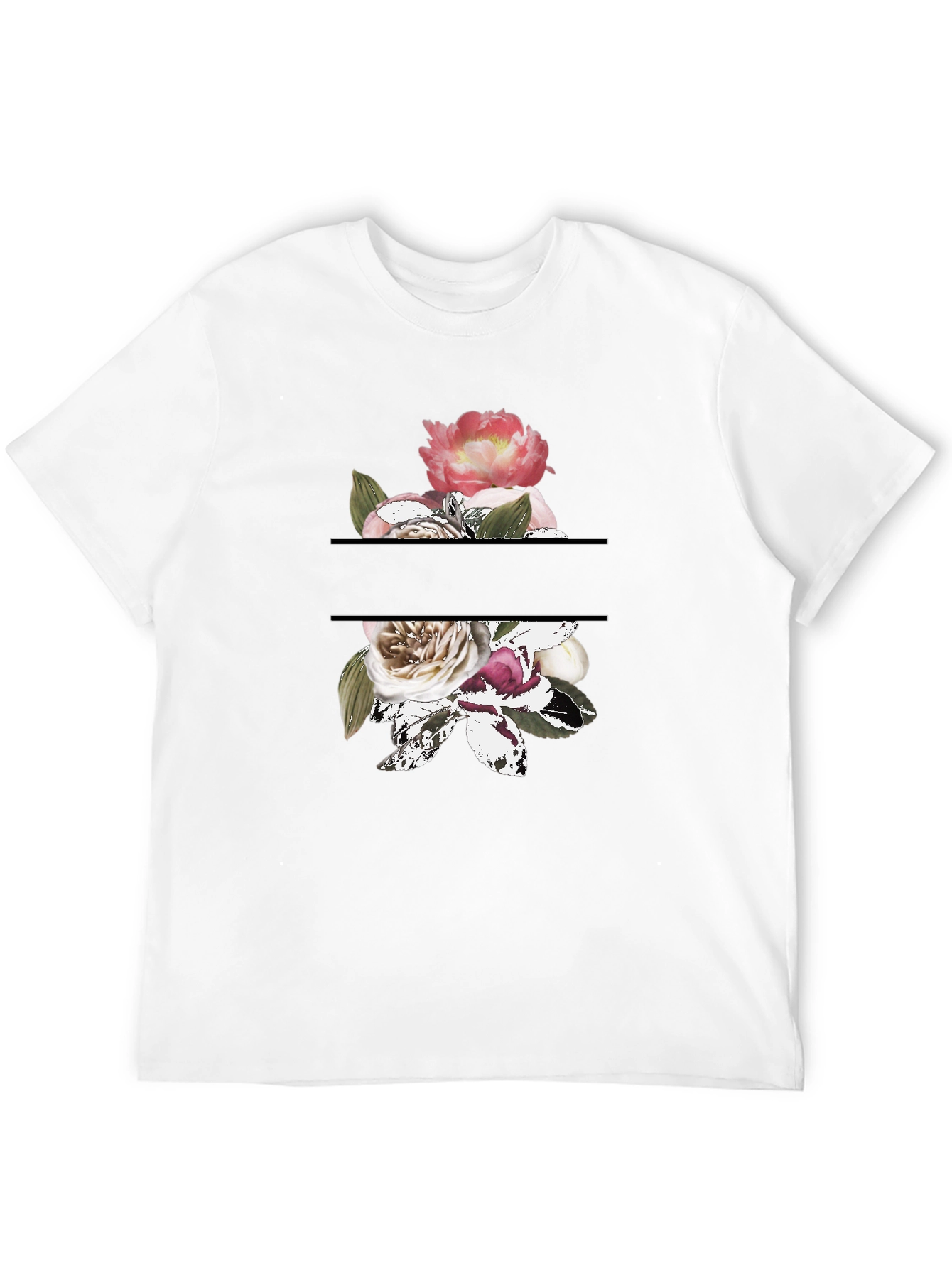 Black Floral Graphic Tee view 12