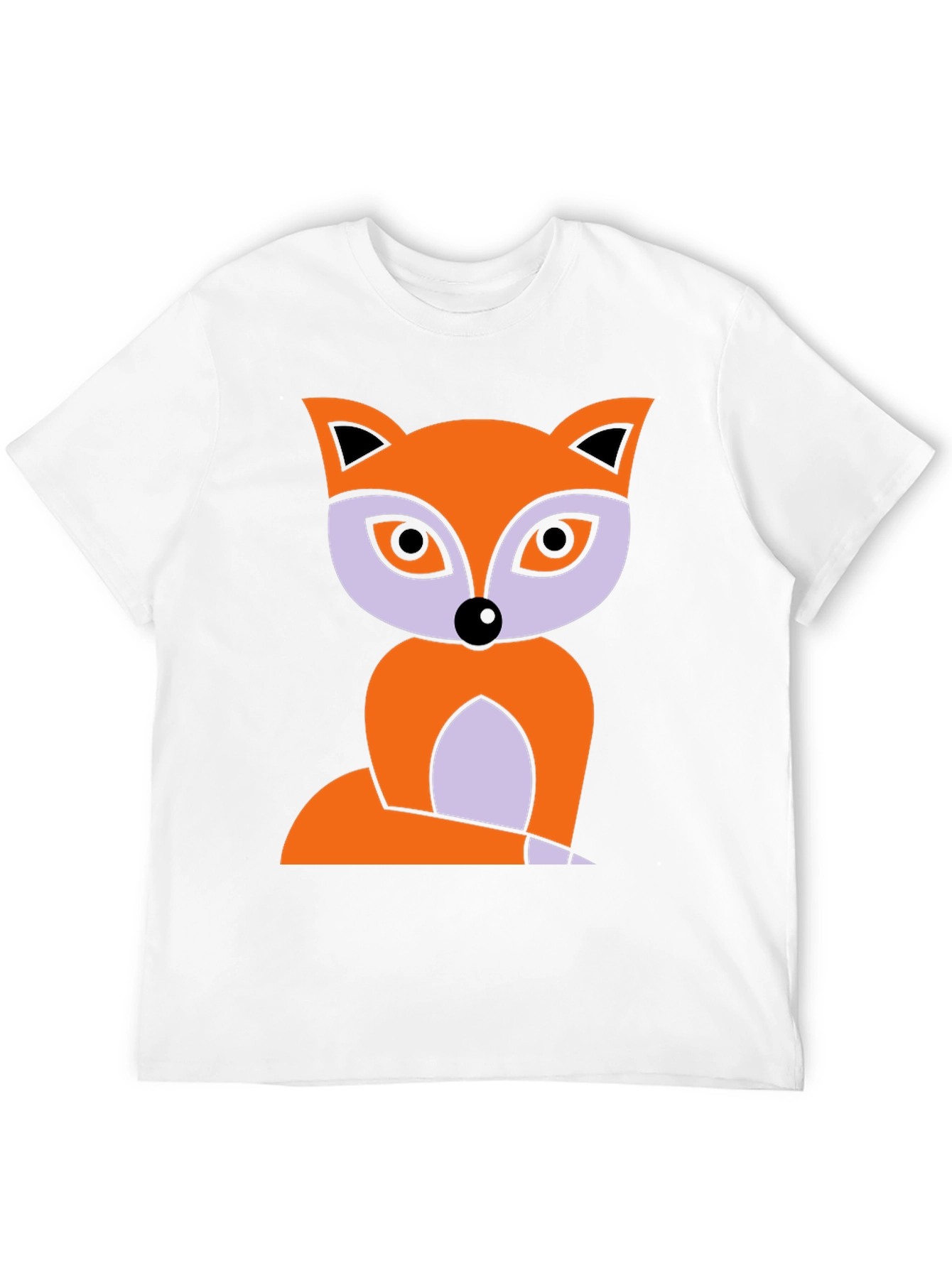 Black Fox Graphic Print T-Shirt - Black Cotton Tee view 12