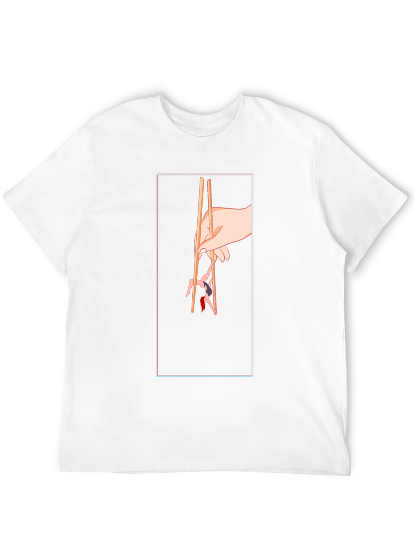 Black Chopstick Graphic Tee - Unique Hand Design view 12