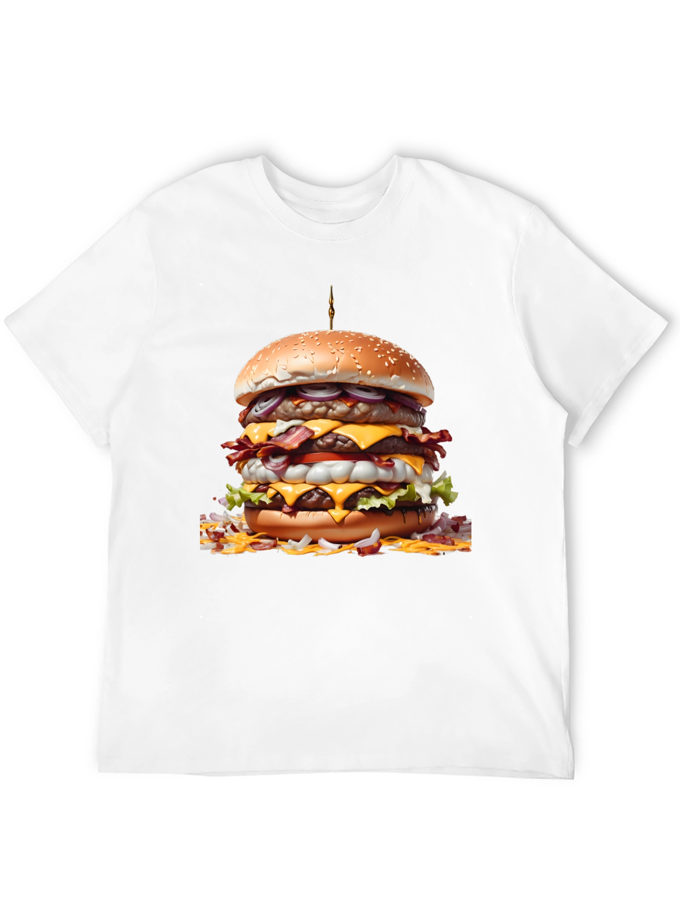 Black Burger Graphic Tee - Foodie Fashion view 12