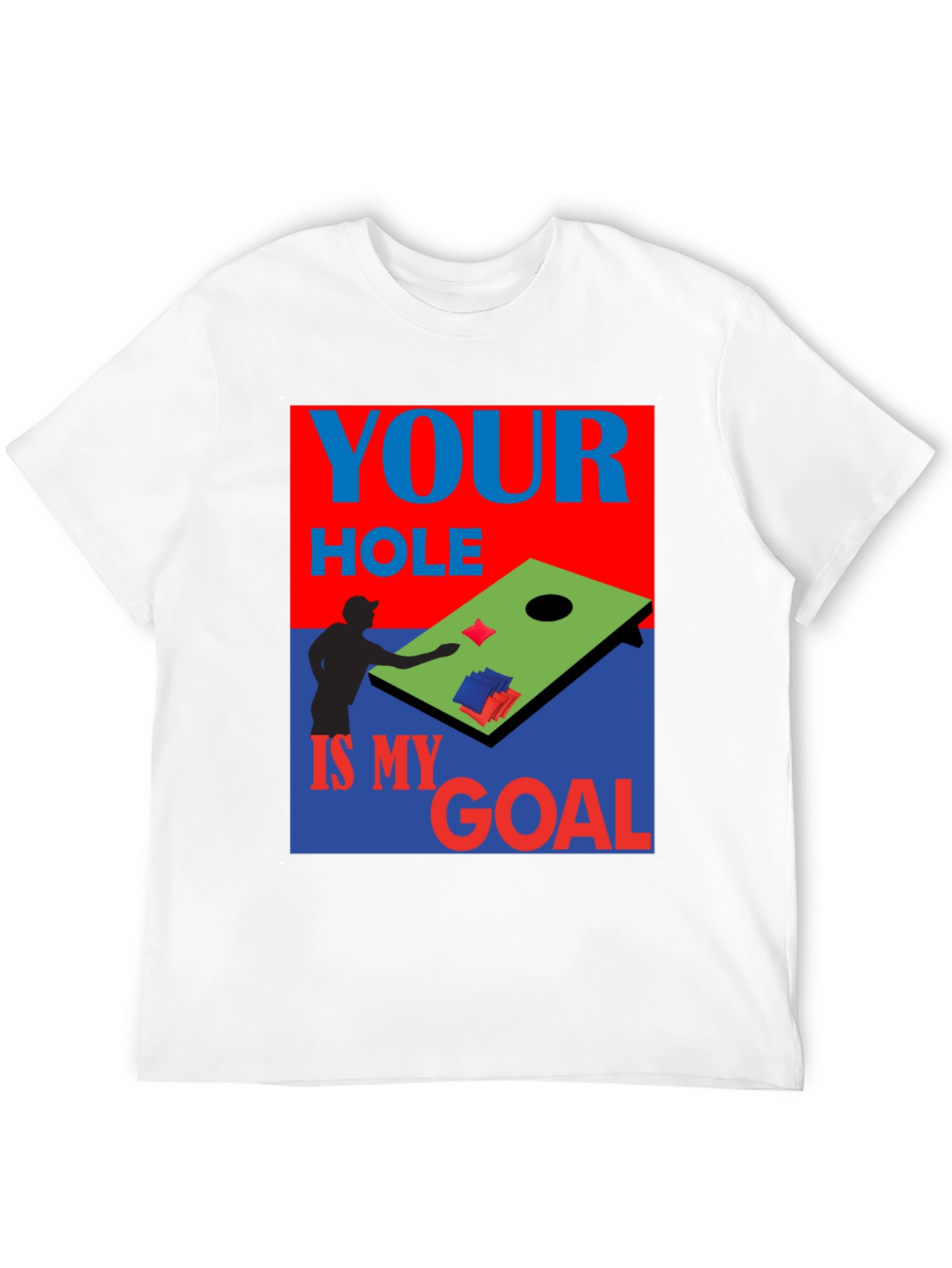 Black Cornhole T-Shirt: Your Hole is My Goal view 12