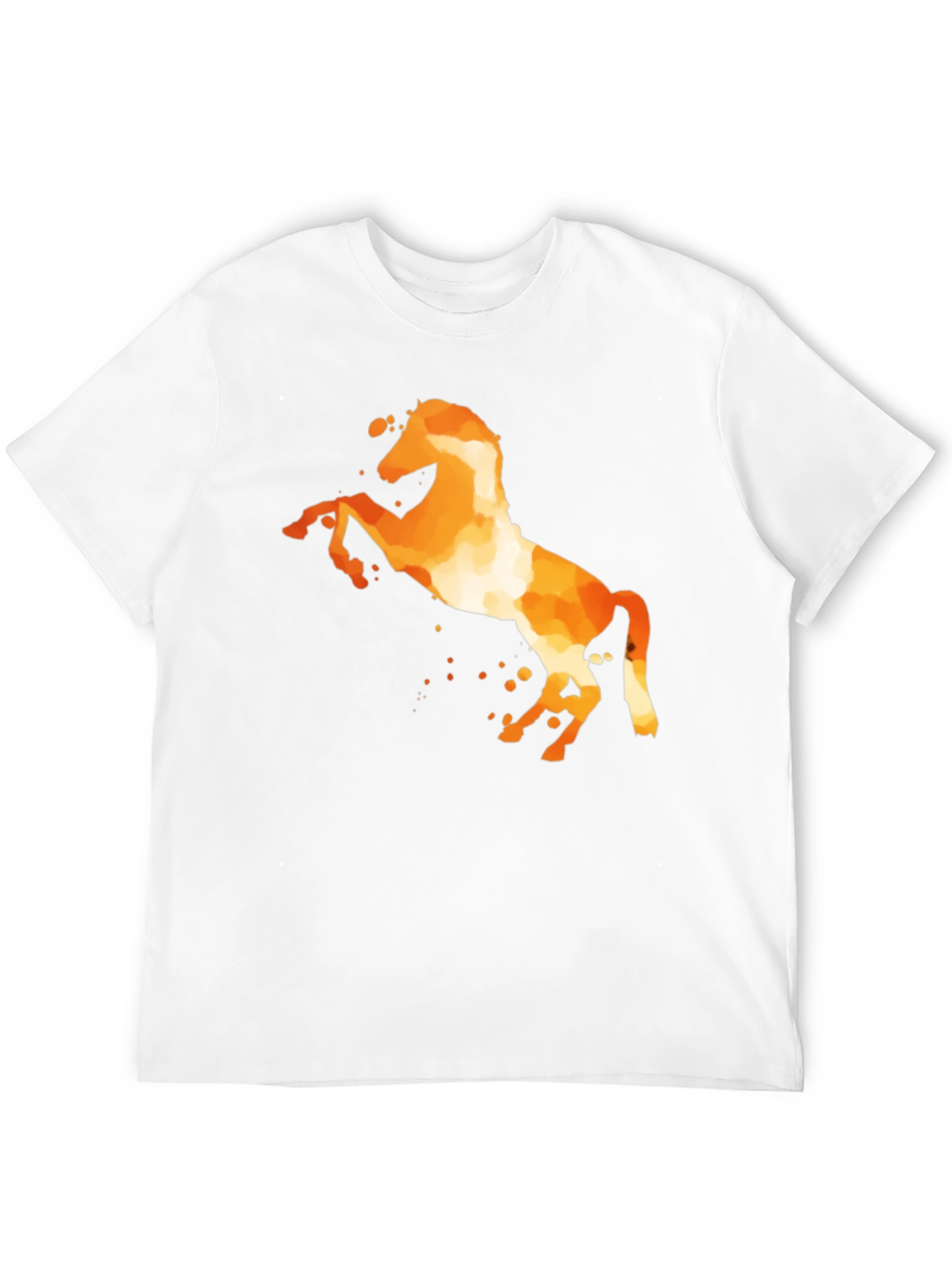 Black Fiery Horse Graphic Tee - Black Cotton Blend view 12