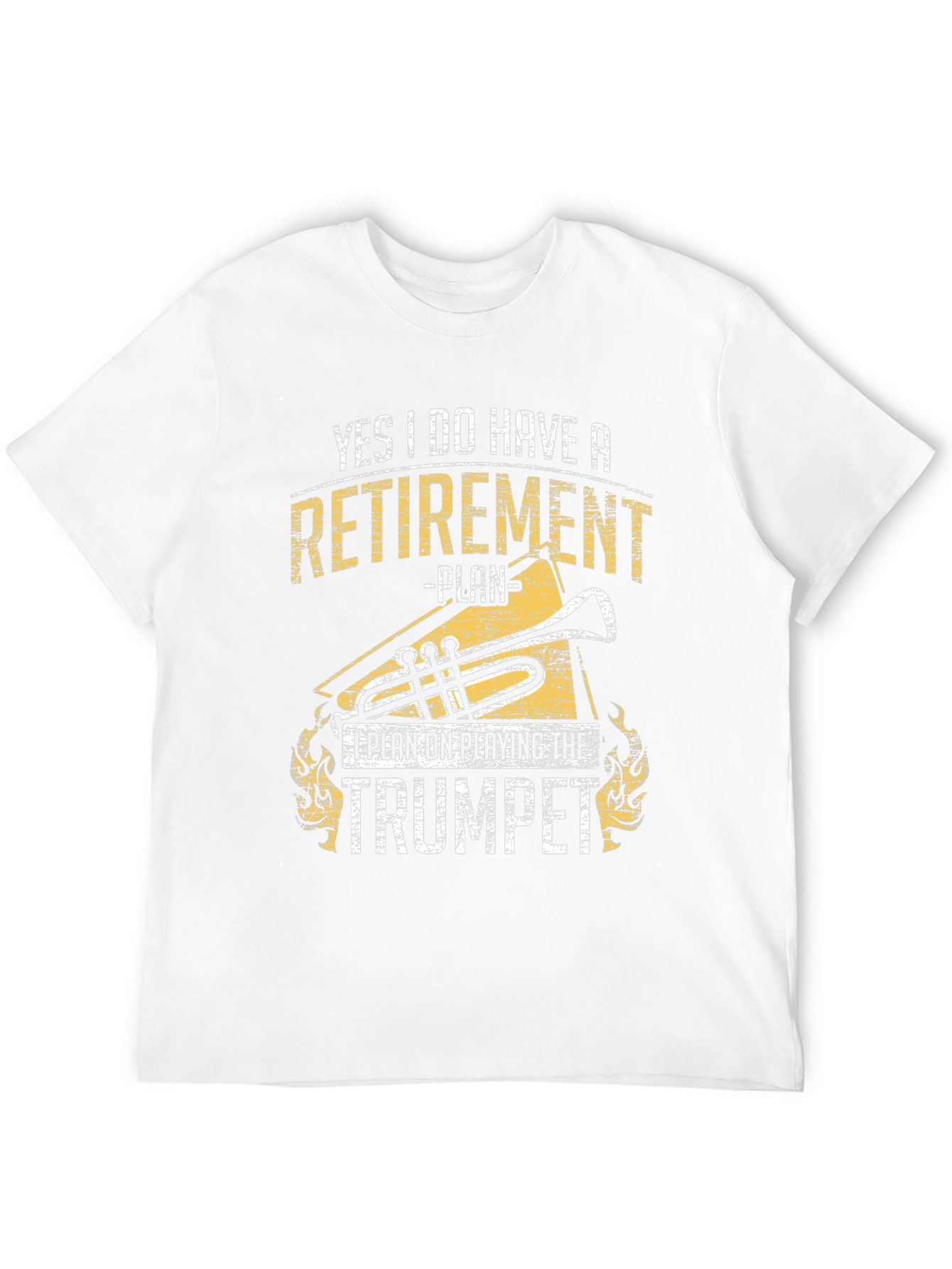 Black Retirement Trumpet Player T-Shirt view 12