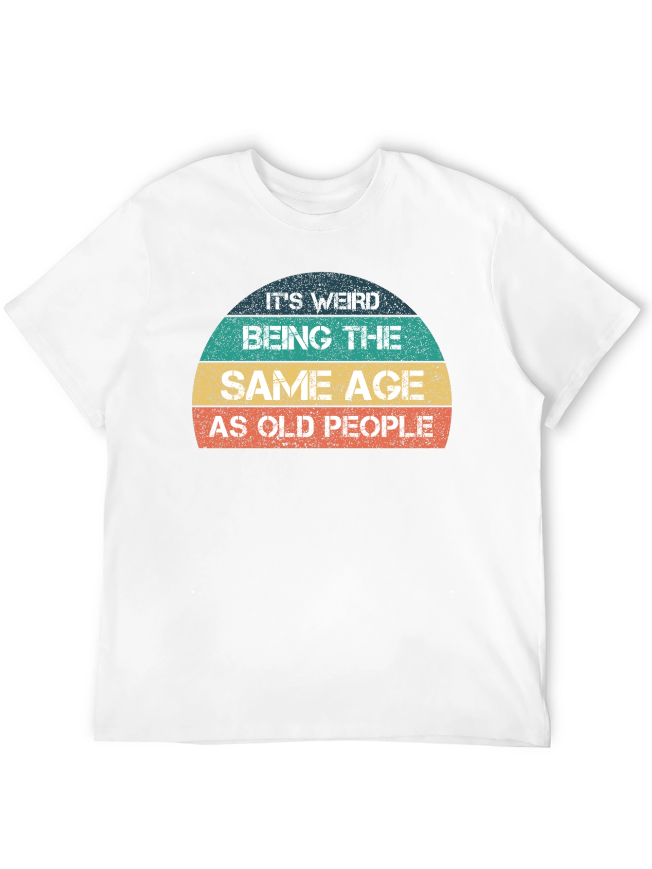 Black Funny 'Same Age As Old People' Graphic T-Shirt view 12