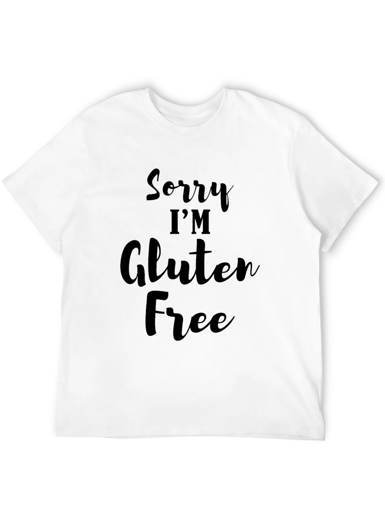 Black Sorry I'm Gluten Free Black Tee Shirt view 12