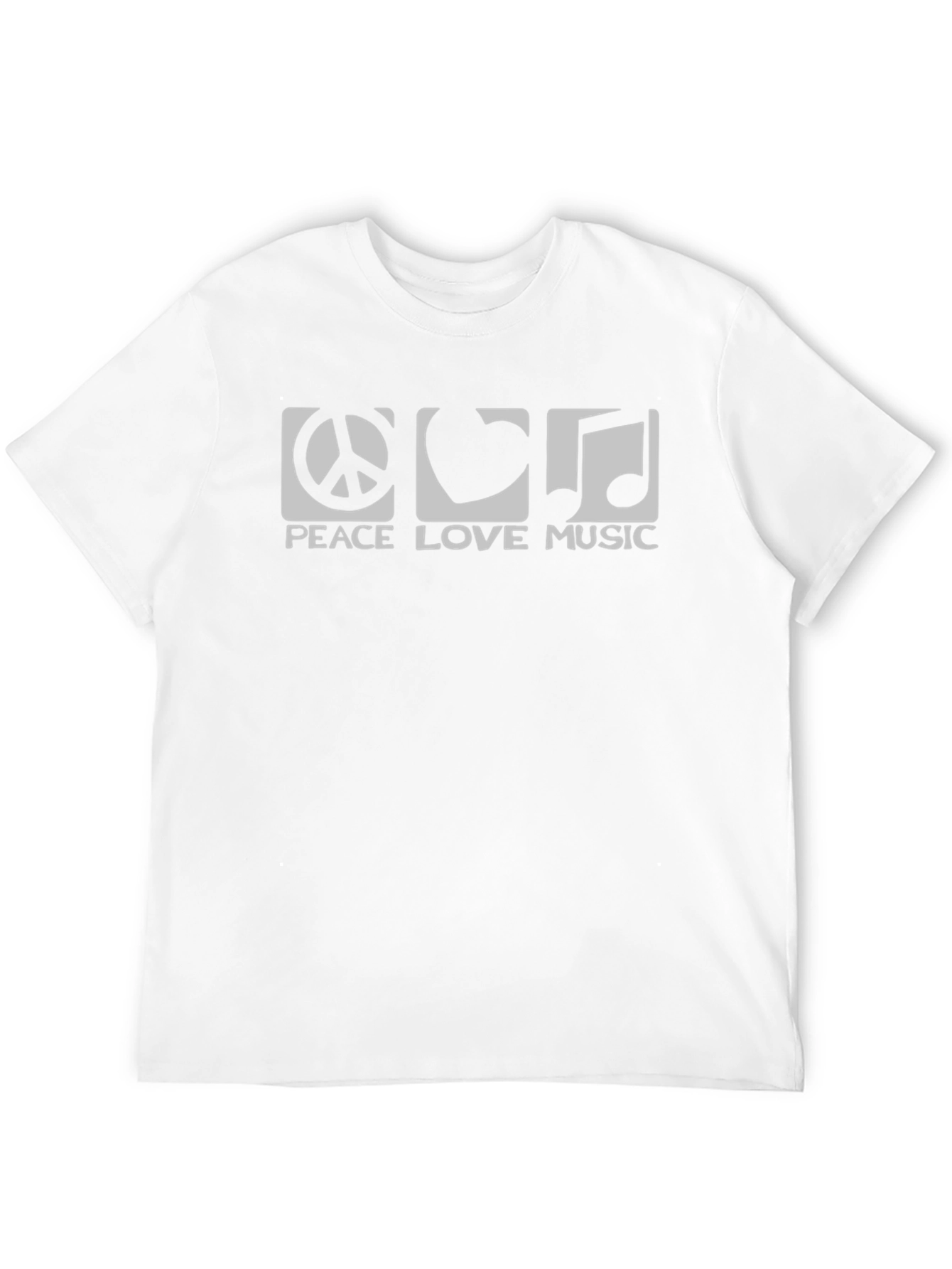 Black Peace Love Music Graphic Tee - Black Cotton Blend view 12