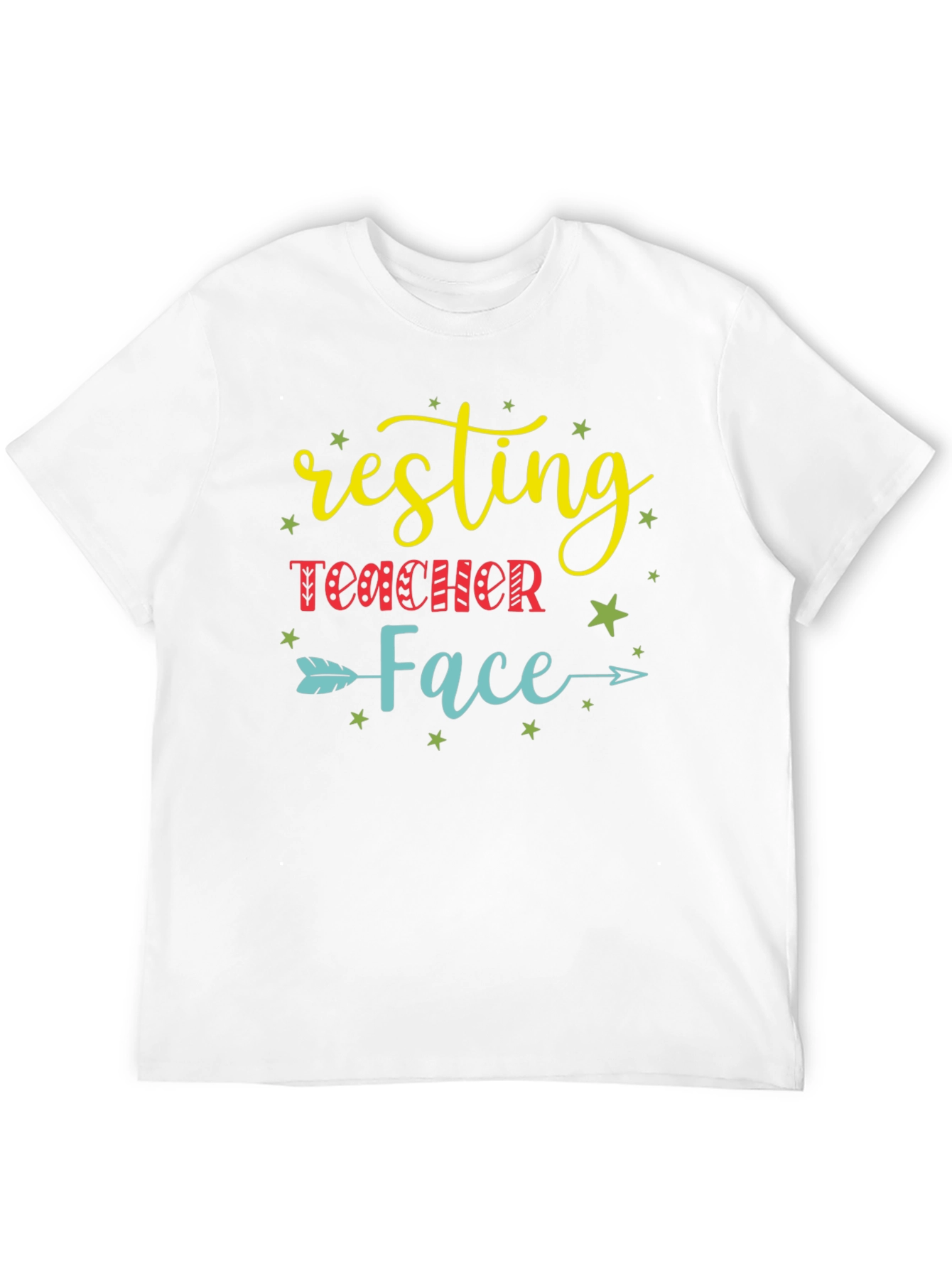 Black Resting Teacher Face Graphic Tee view 12