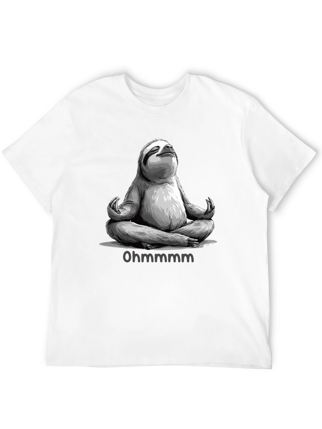Black Meditating Sloth T-Shirt - Ohm Funny Yoga Tee view 12