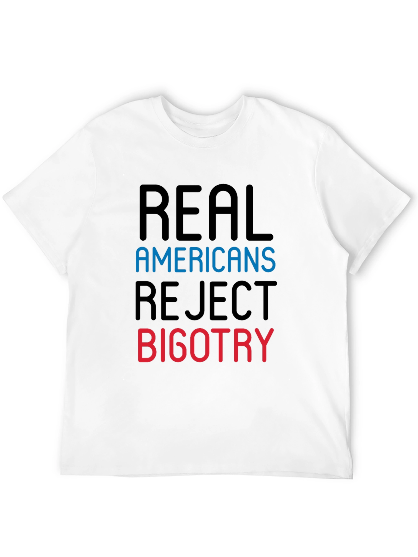 Black Real Americans Reject Bigotry Graphic Tee view 12