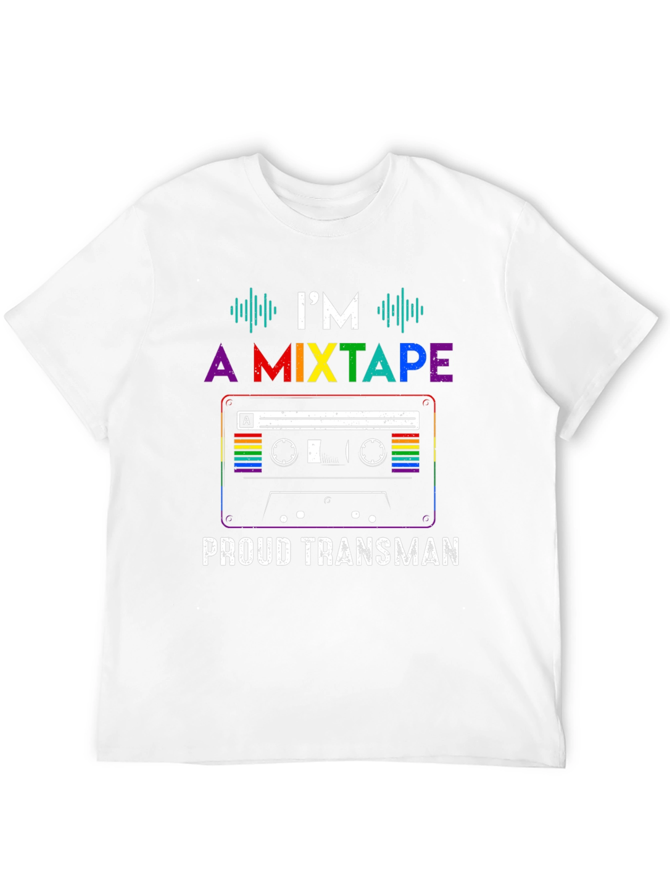 Black Proud Transman Mixtape Graphic T-Shirt view 12