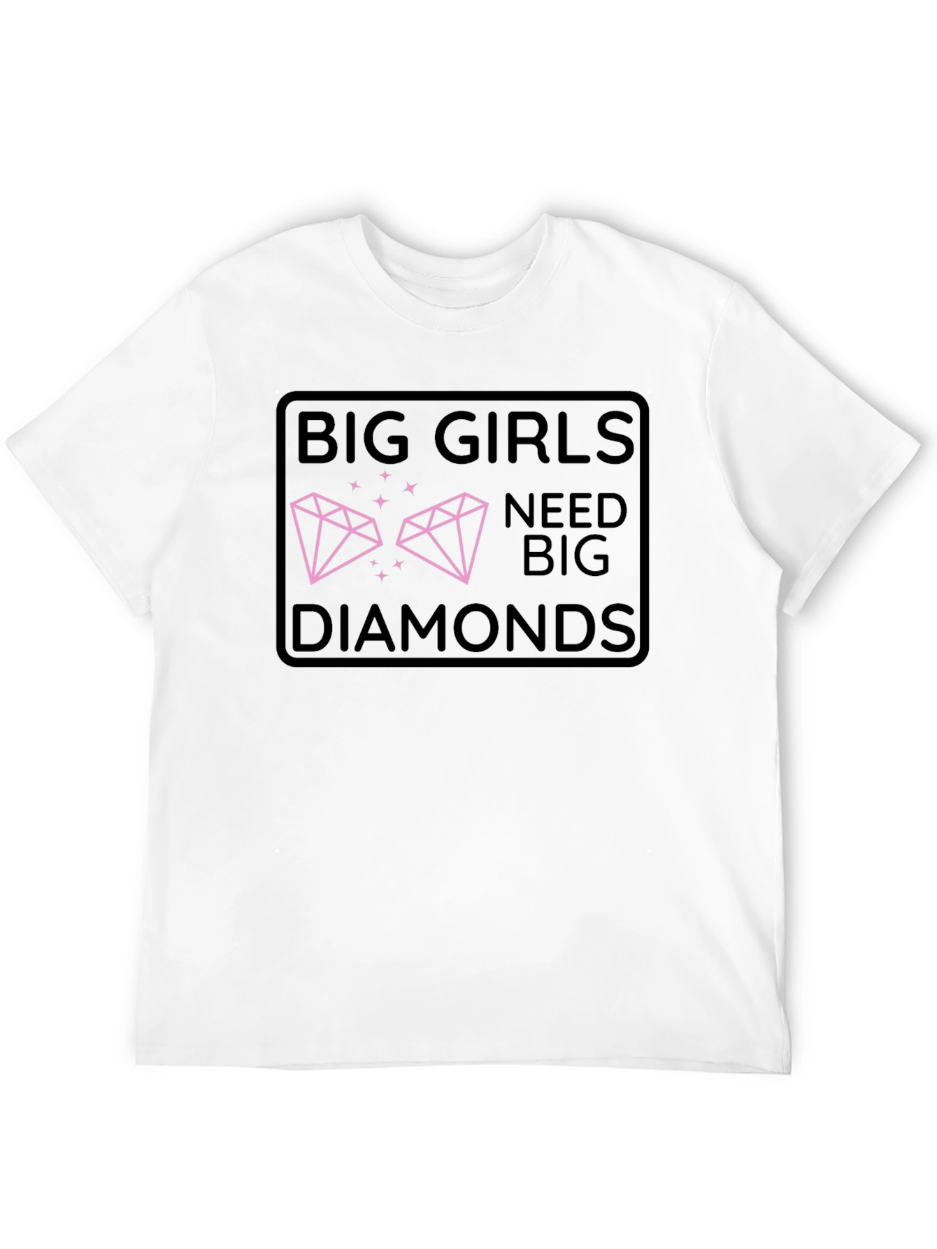 Black Big Girls Need Big Diamonds Graphic Tee view 12