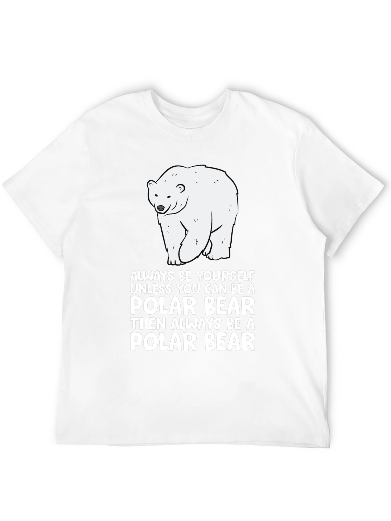 Black Polar Bear T-Shirt - "Always Be Yourself" view 12